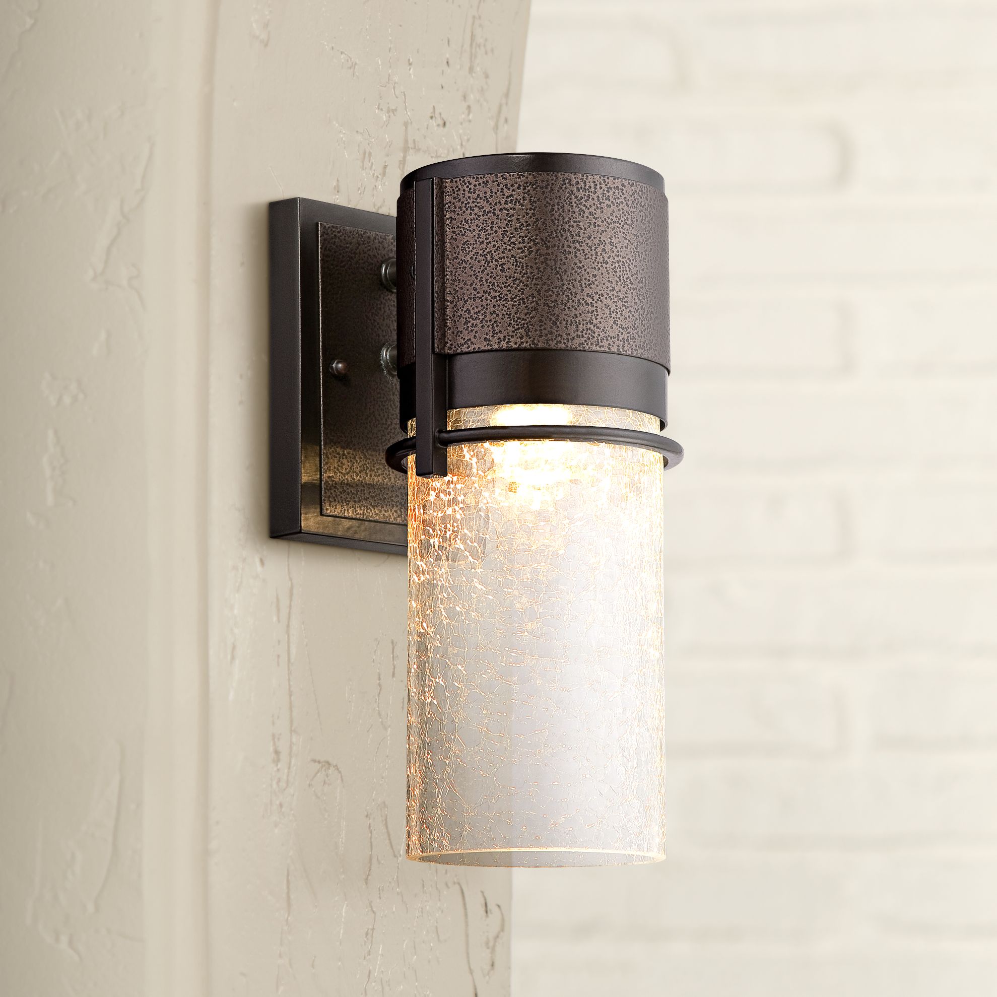 Baylor 11 3/4"H Two Tone Bronze LED Outdoor Wall Lantern