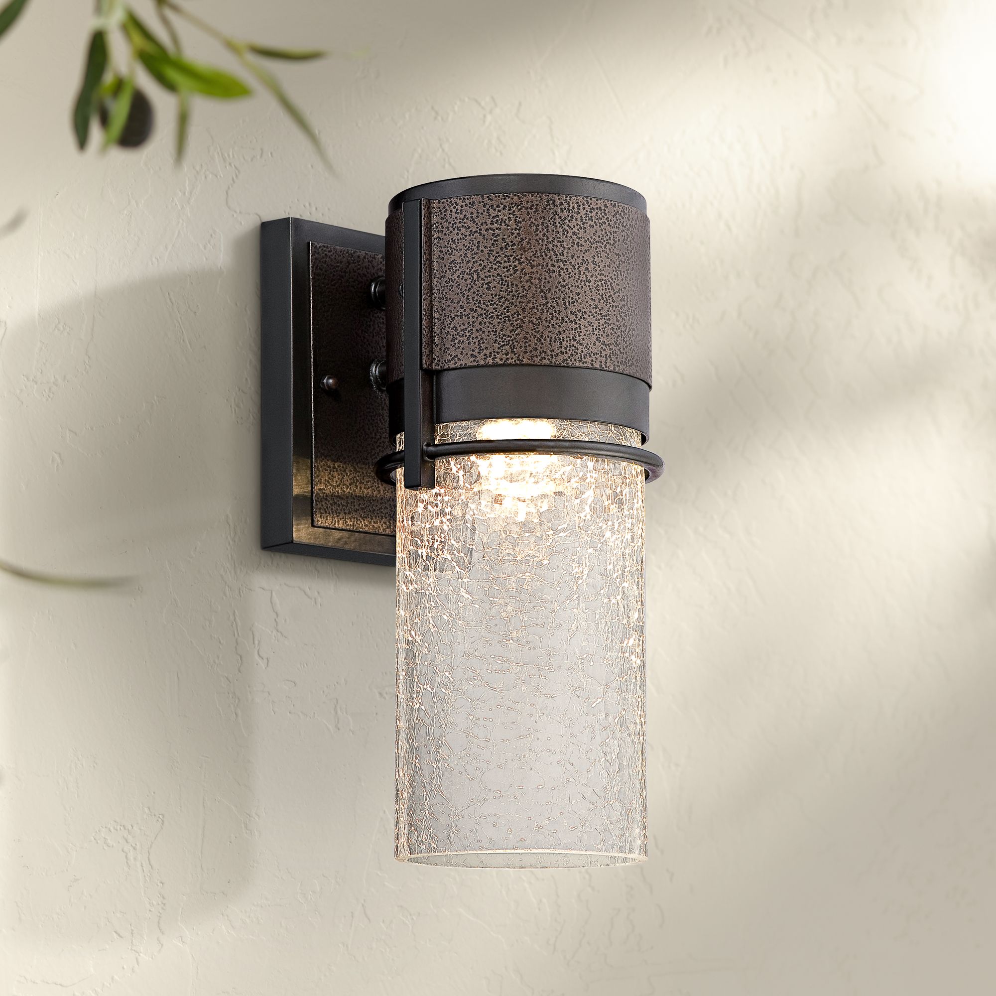 Baylor 16 1/2"H Two Tone Bronze LED Outdoor Wall Lantern