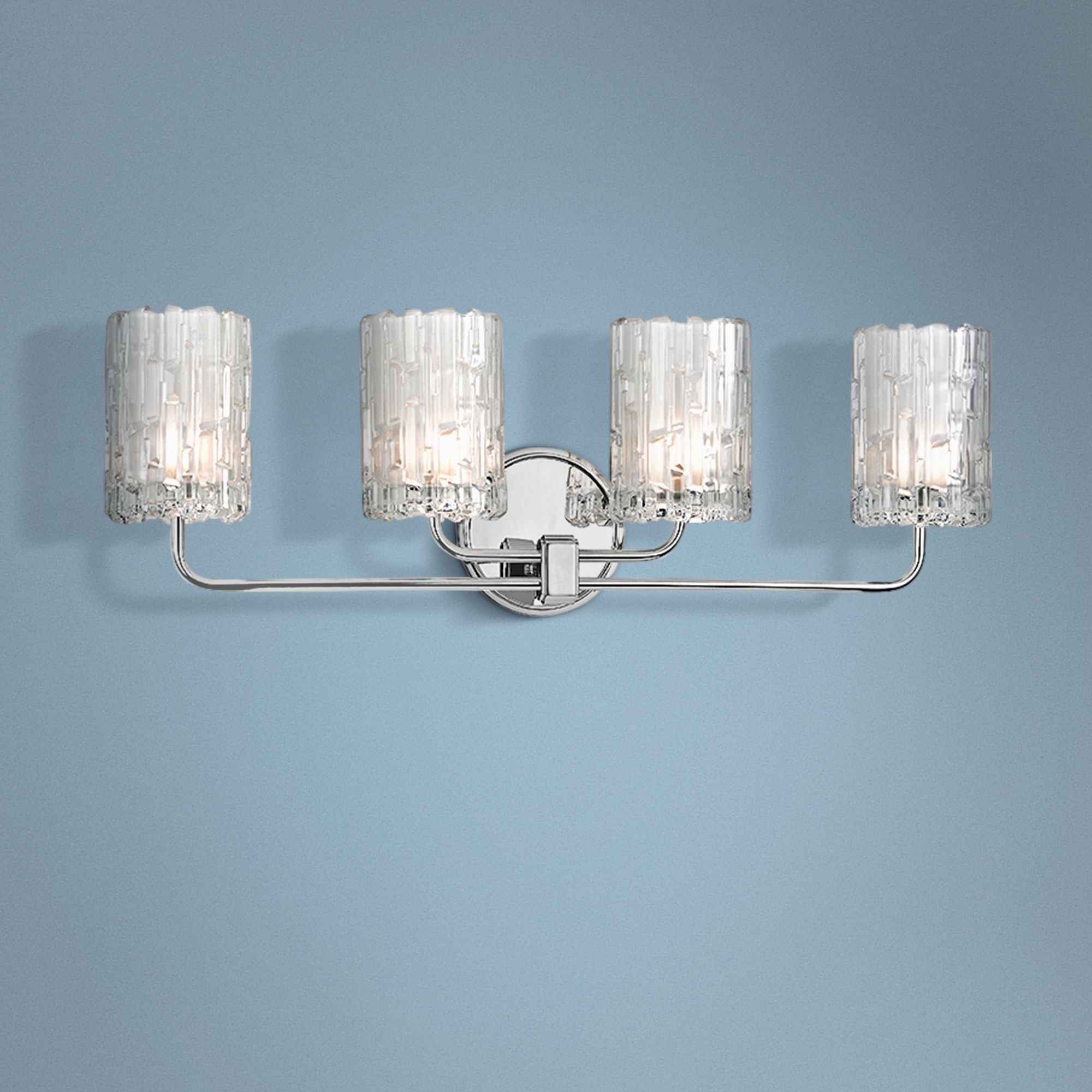 Dexter 25 1/4"W 4-Light Polished Chrome Bath Light