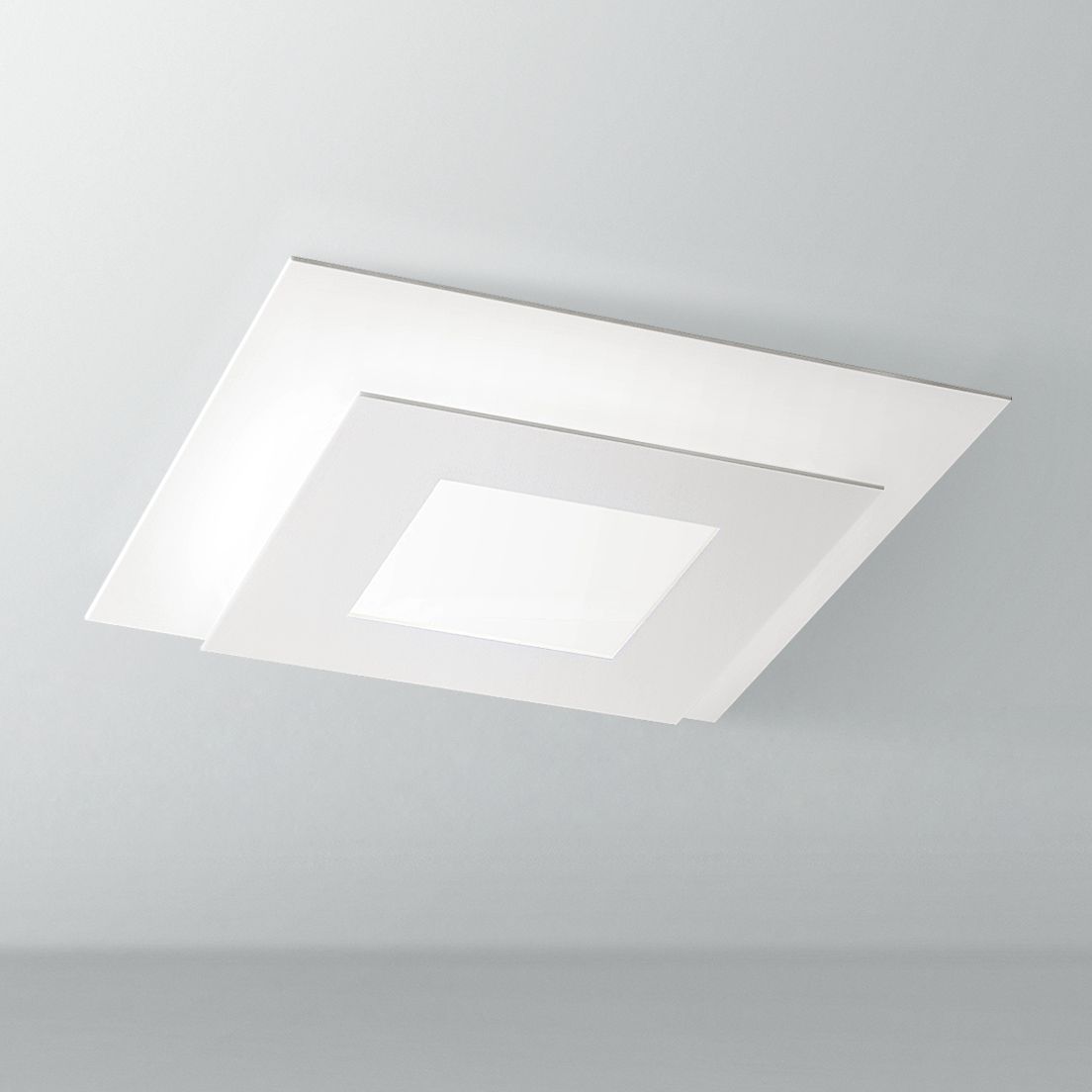 Sonneman Offset 15 W Textured Square Led Ceiling Light