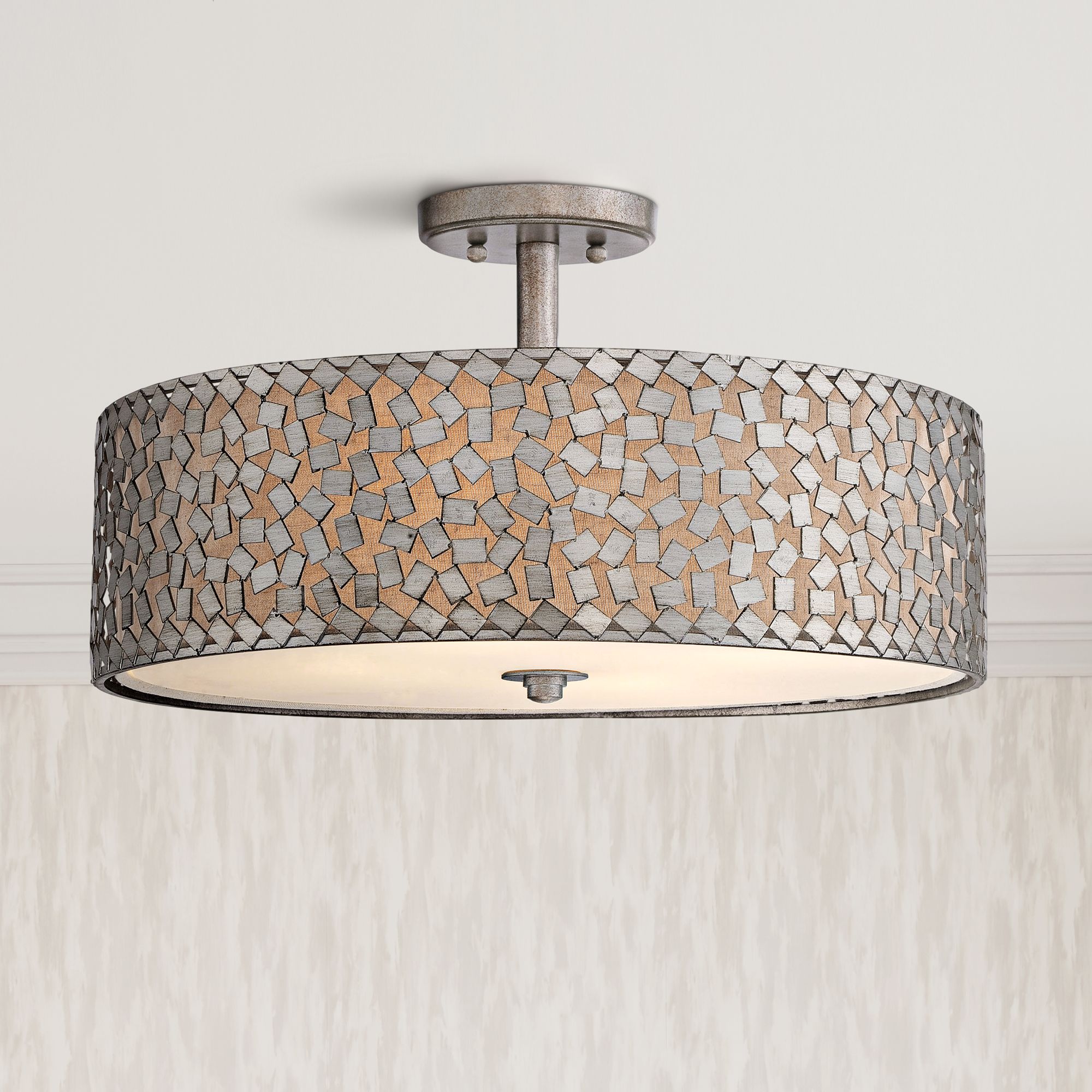 Quoizel Confetti 20" Wide Old Silver Ceiling Light