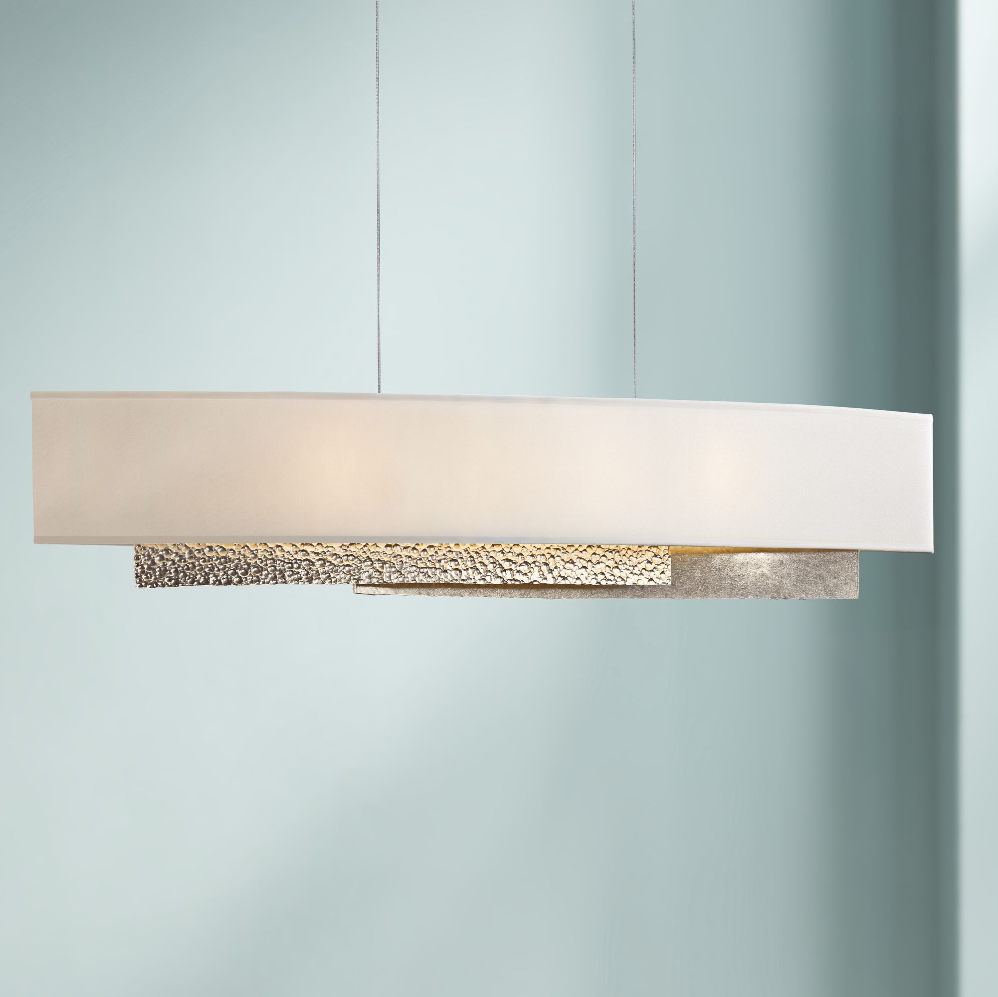 Hubbardton Forge Oceanus 42" Wide LED Gold Linear Pendant