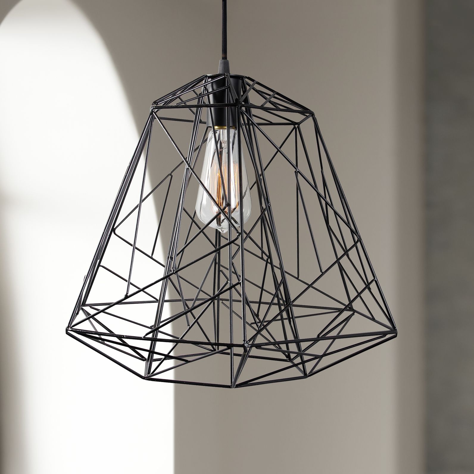 Varaluz Wright Stuff 15" Wide Black Pendant Light