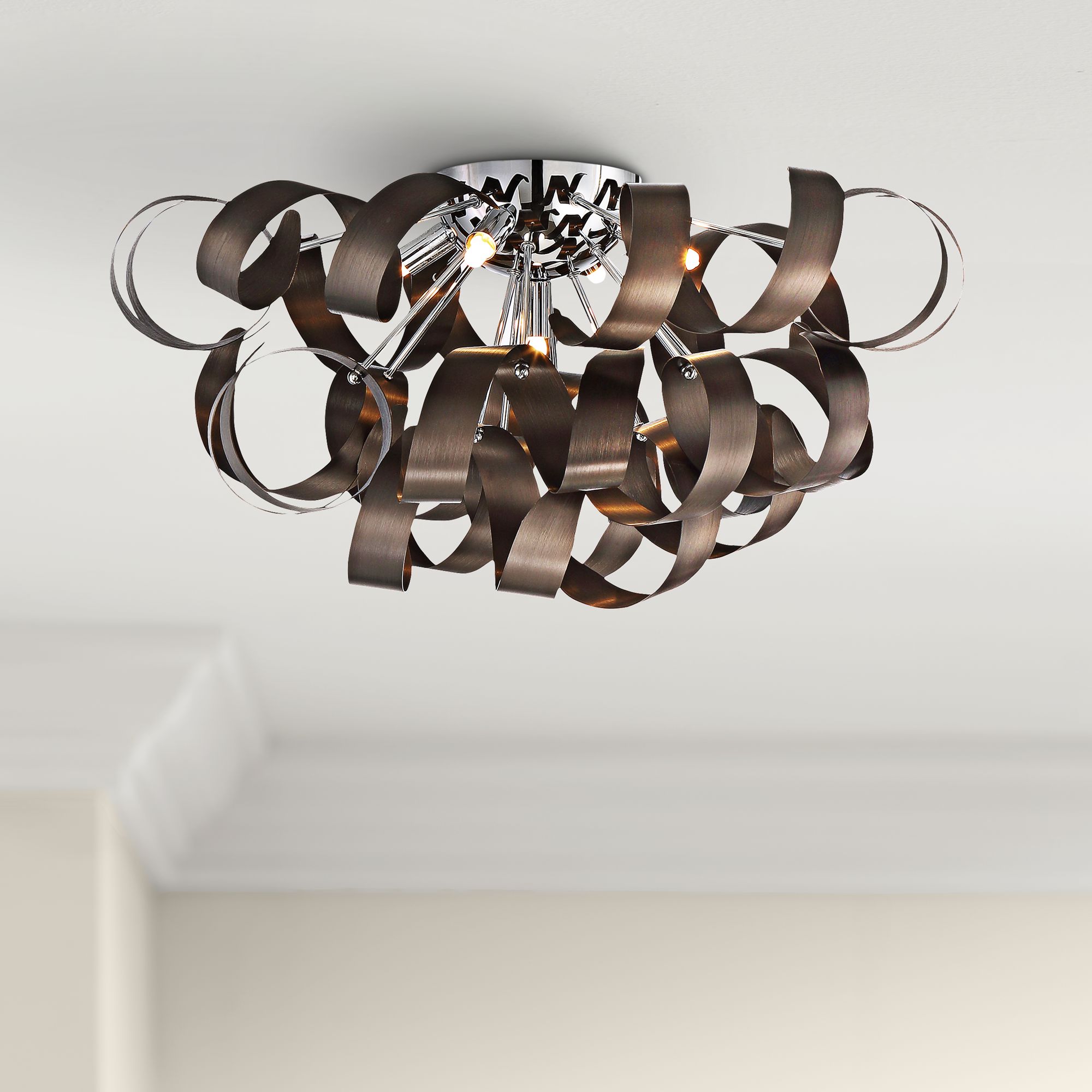 Quoizel Ribbons 22 Wide Western Bronze Ceiling Light 8t159