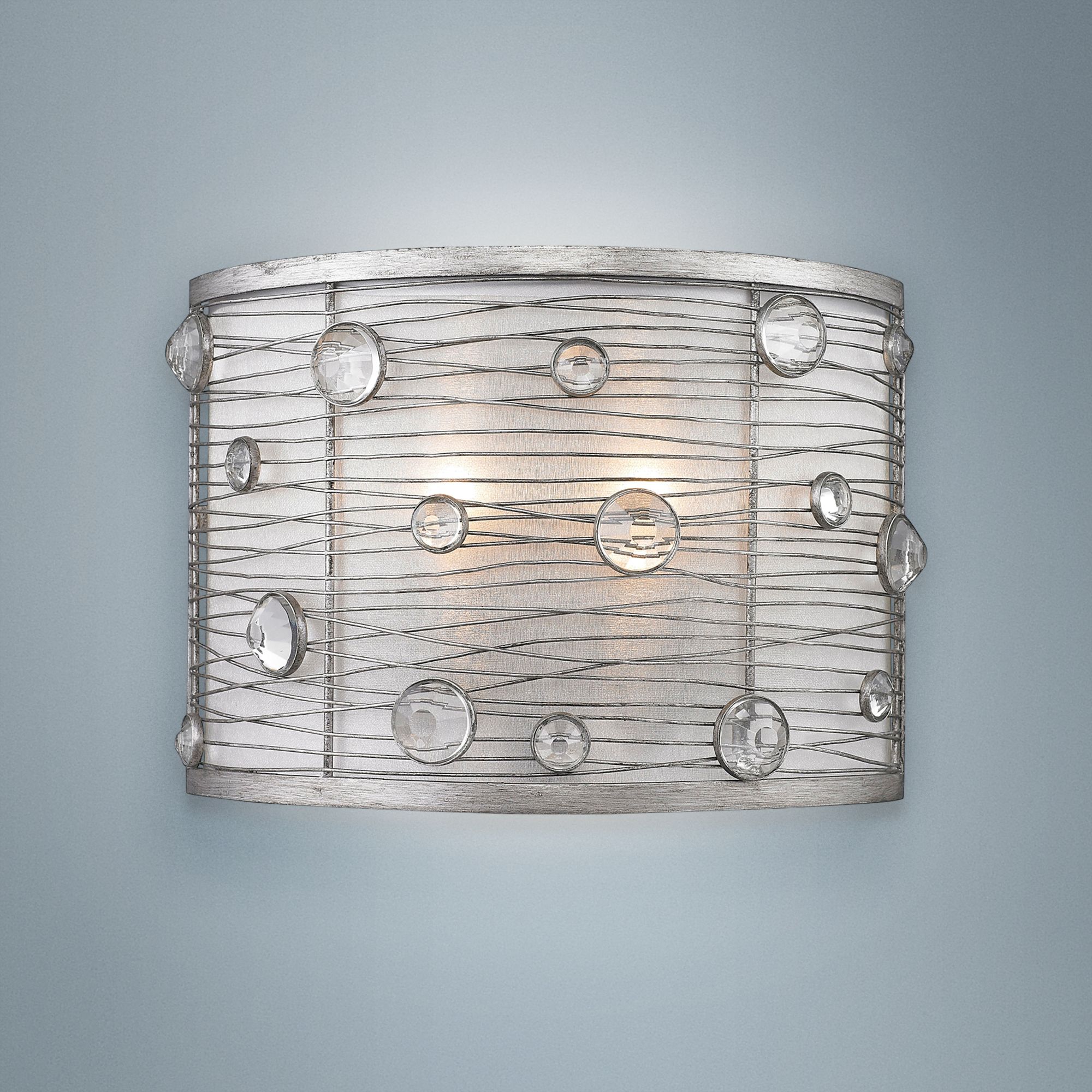 Joia 7" High Peruvian Silver Wall Sconce