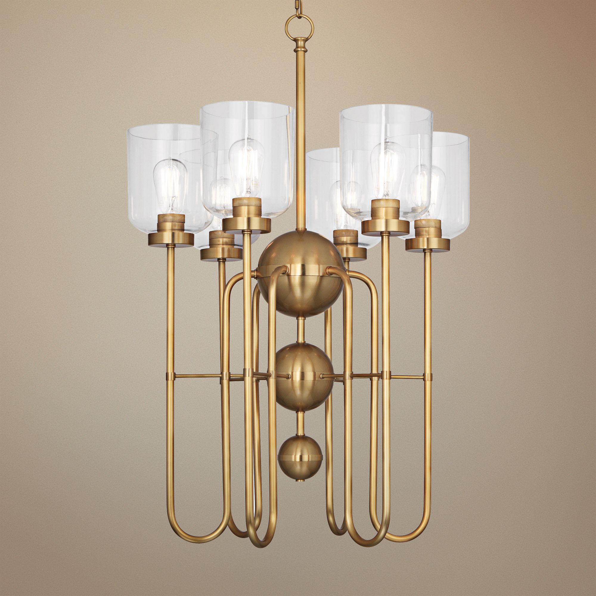 Tyrie 22 3/4" Wide Antique Brass Chandelier