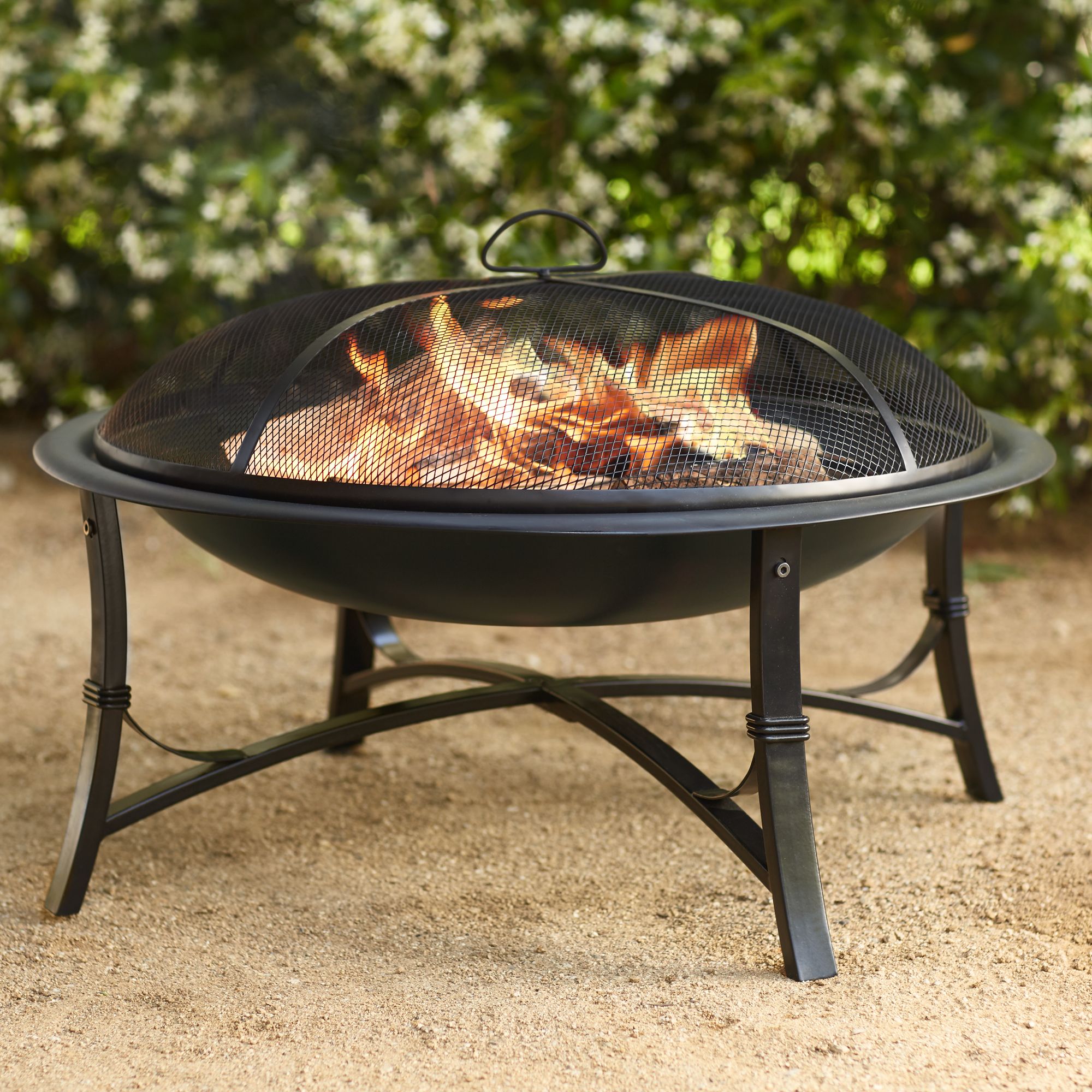 Munford Round Black Steel Firepit