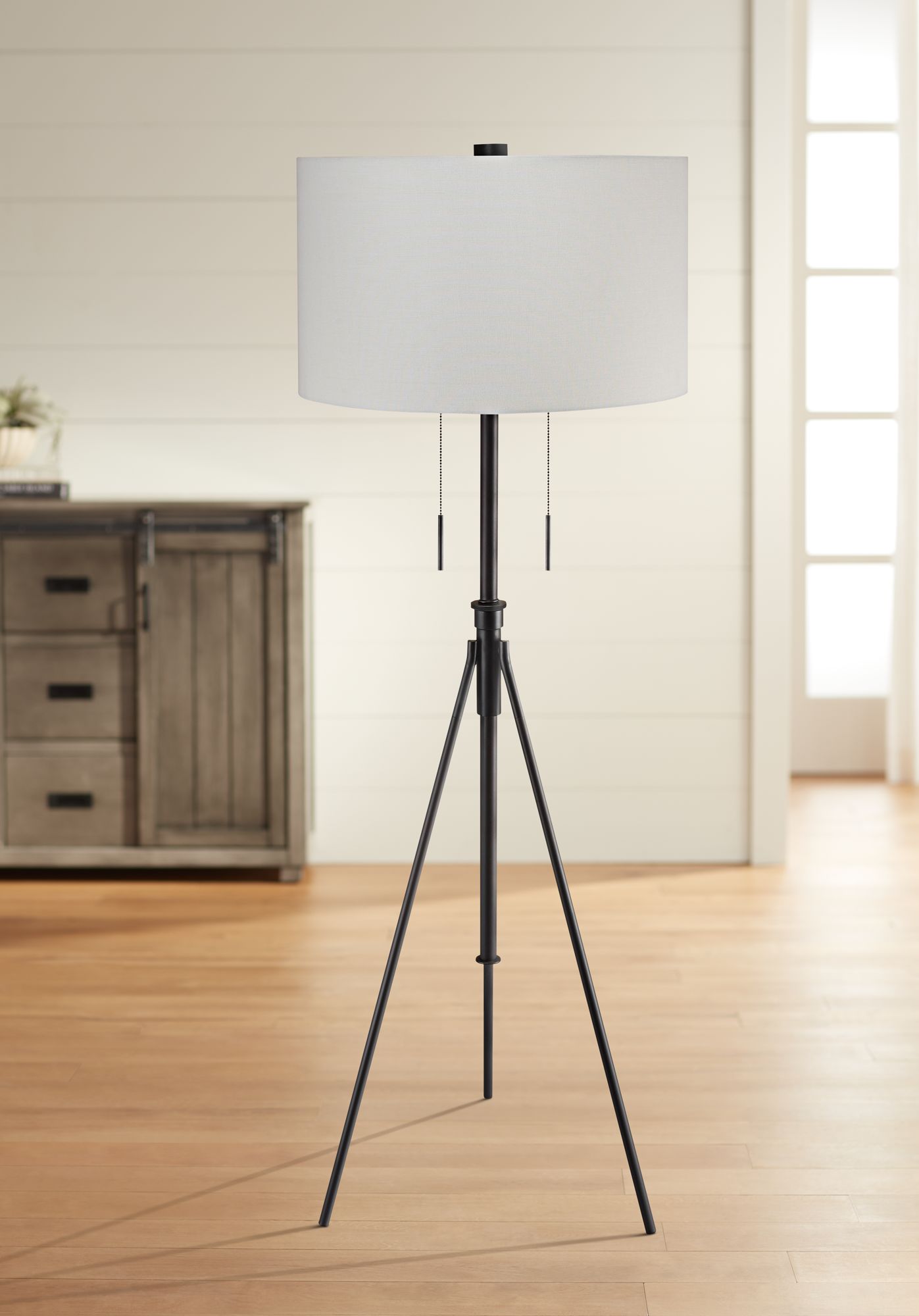 bronze tripod floor lamp