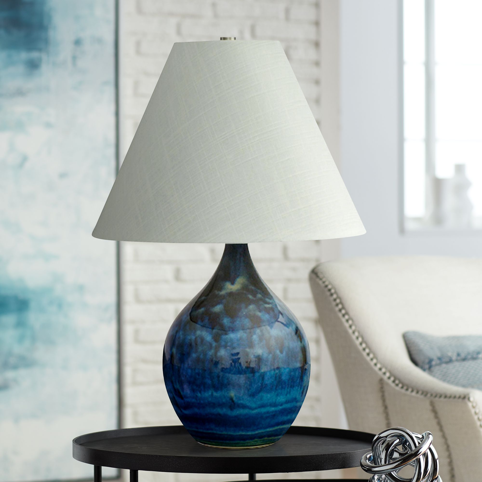 midnight blue table lamp