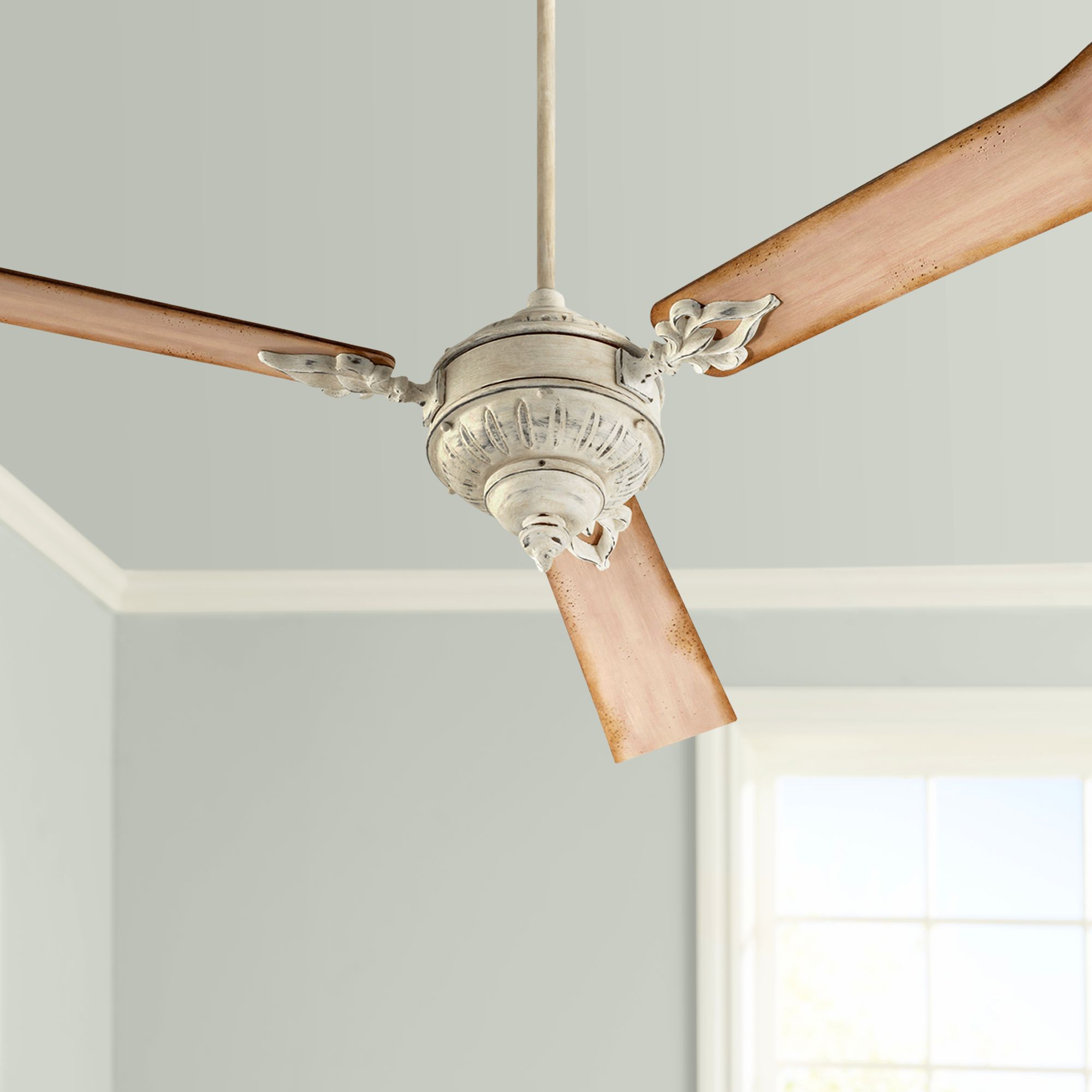 60 Quorum Brewster Persian White Ceiling Fan