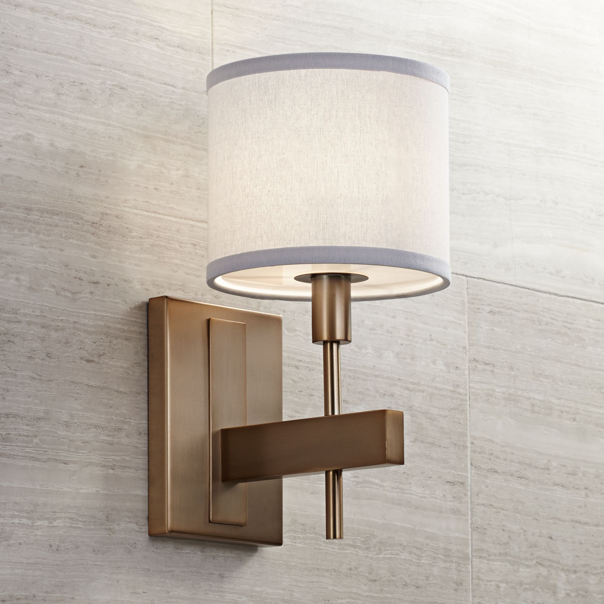 Orson 13 1/2" High Burnished Brass Wall Sconce