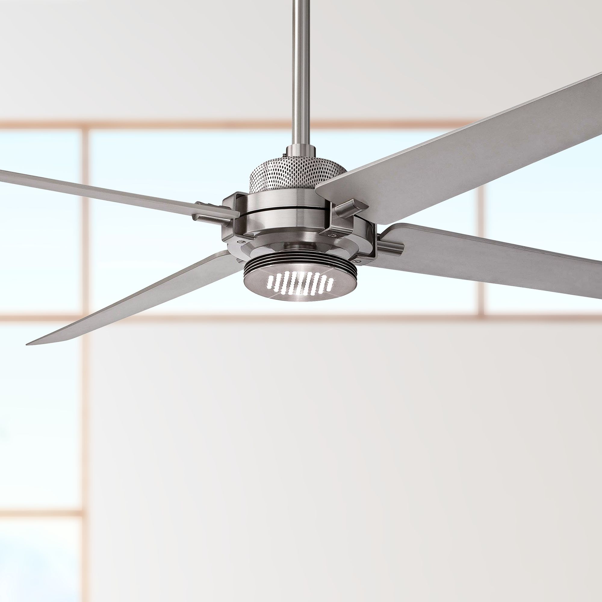 60" Minka Aire Spectre Silver - Nickel LED Ceiling Fan