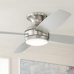 52" Casa Eliteâ¢ Brushed Nickel LED Hugger Ceiling Fan