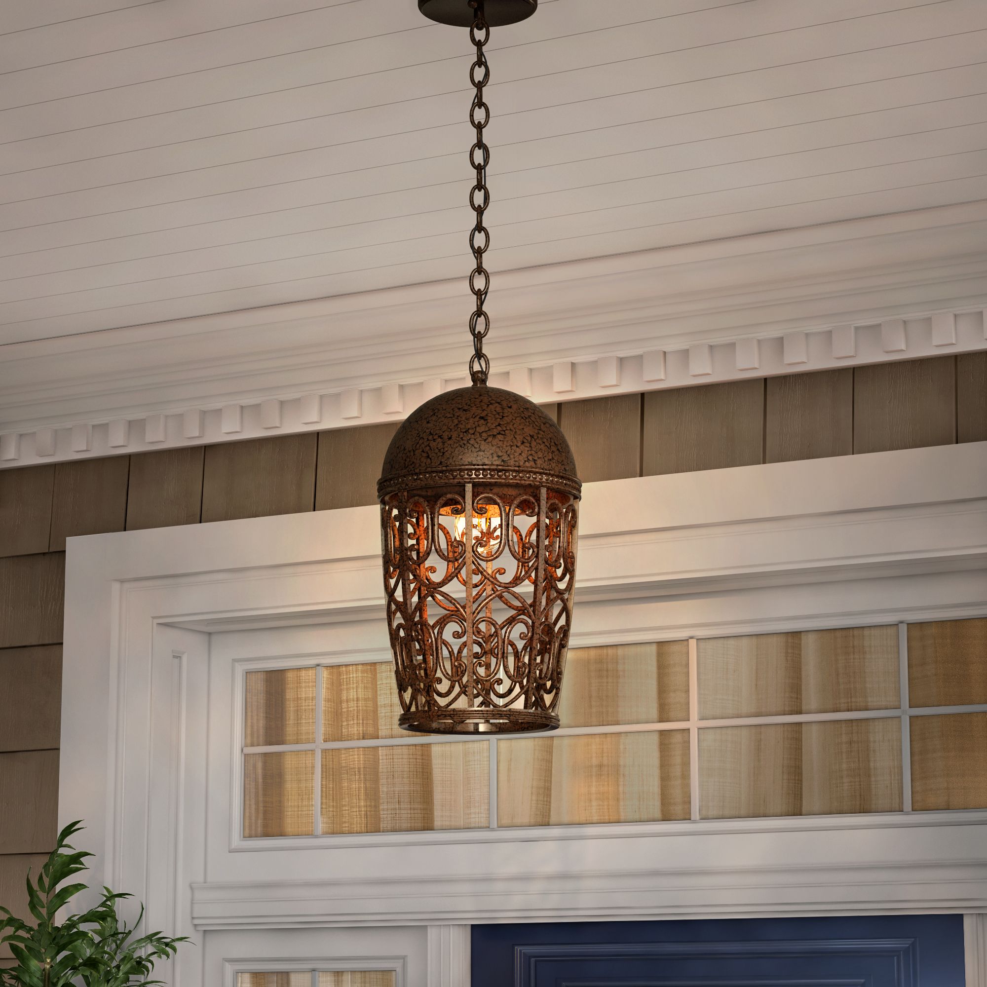 Amherst 17 1/2"H Burnt Umber Outdoor Hanging Light