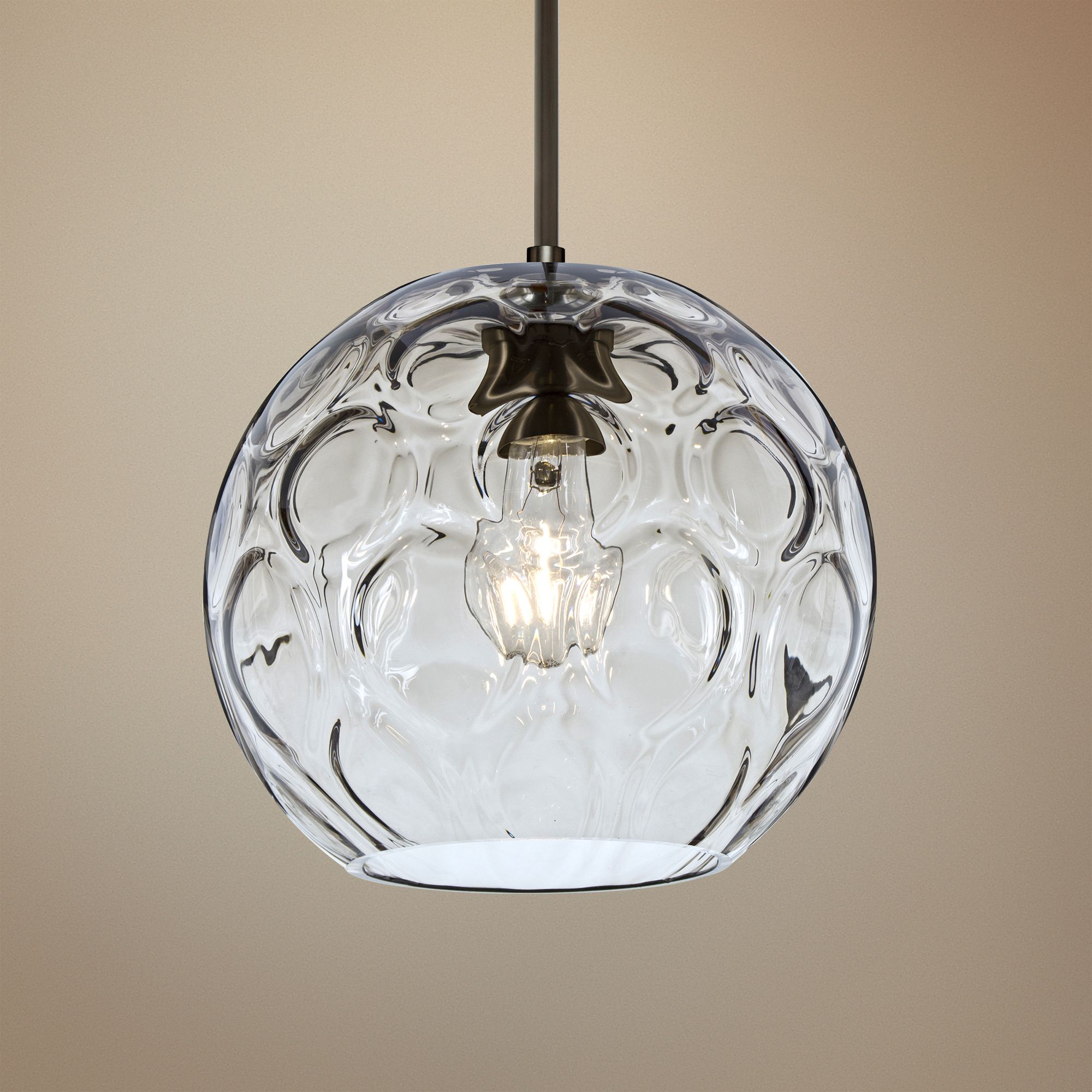 Besa Bombay 9 3/4" Wide Clear Glass Bronze Mini Pendant