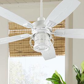 White Quorum Ceiling Fan With Light Kit Ceiling Fans Lamps Plus