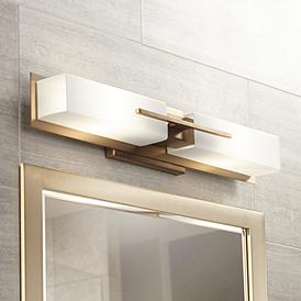 Gold Bathroom Lighting Lamps Plus, Gold Bathroom Vanity Lights
