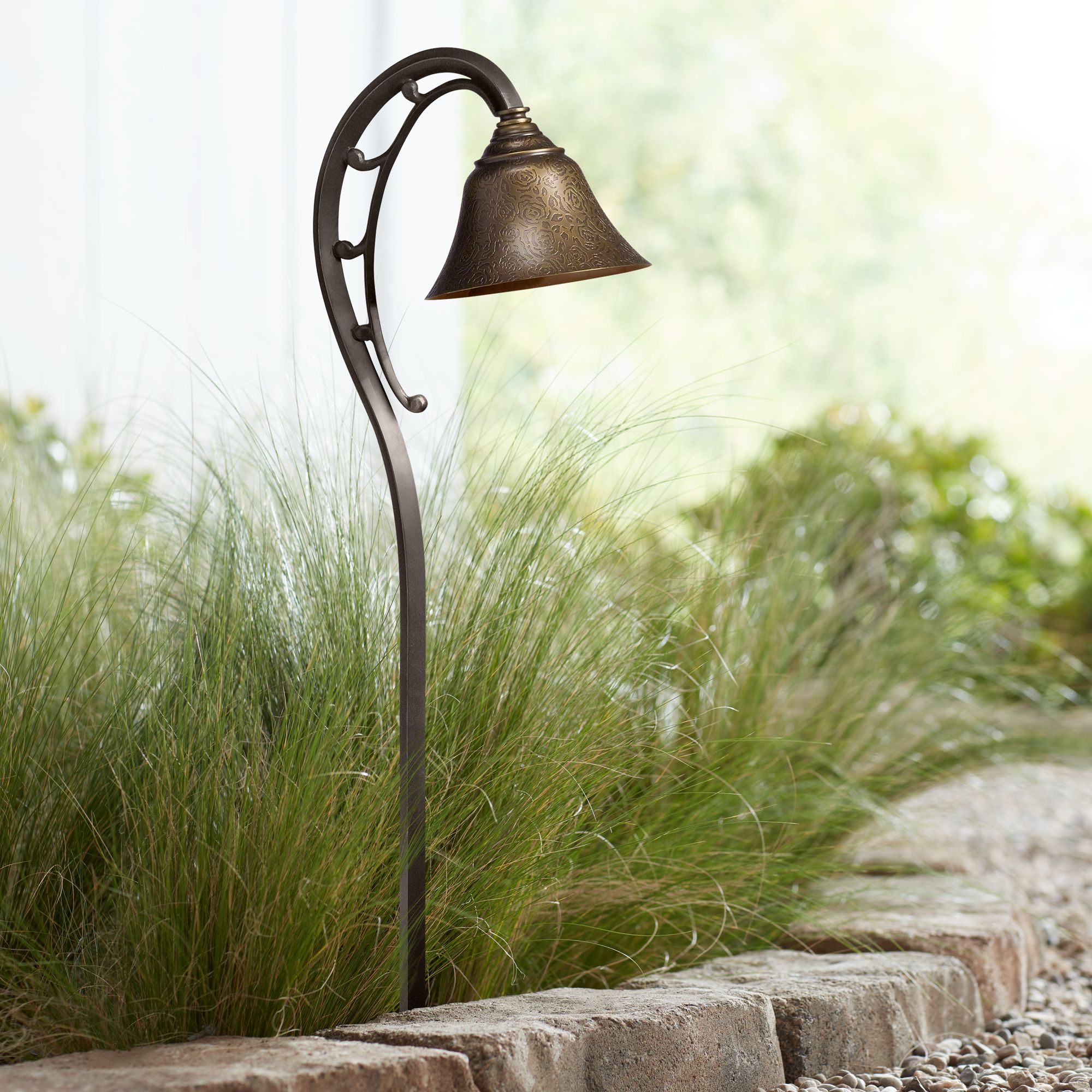 Kichler 27" High Olde Bronze Crookneck Landscape Path Light