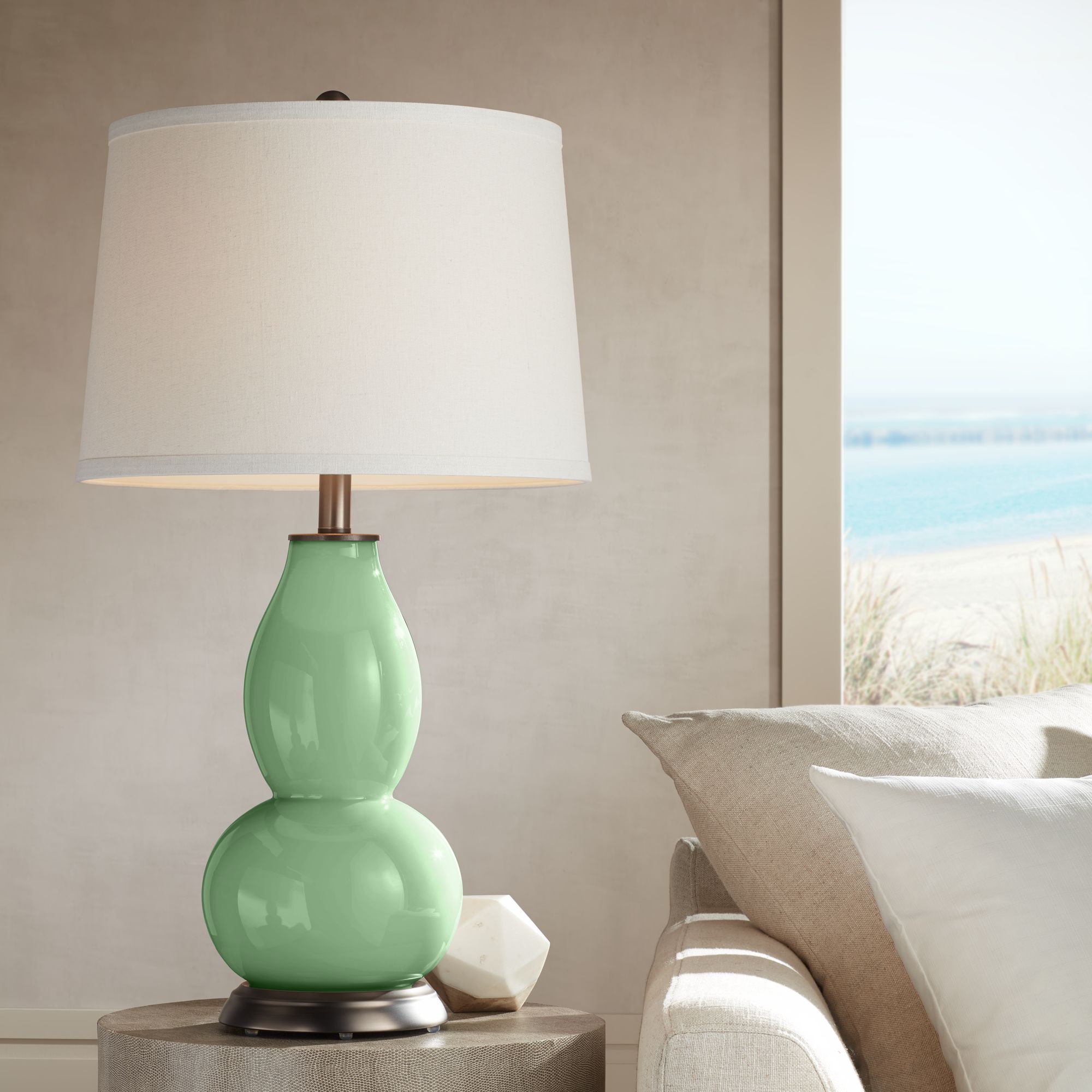 Flower Stem Green Double Gourd Table Lamp from Color Plus ...