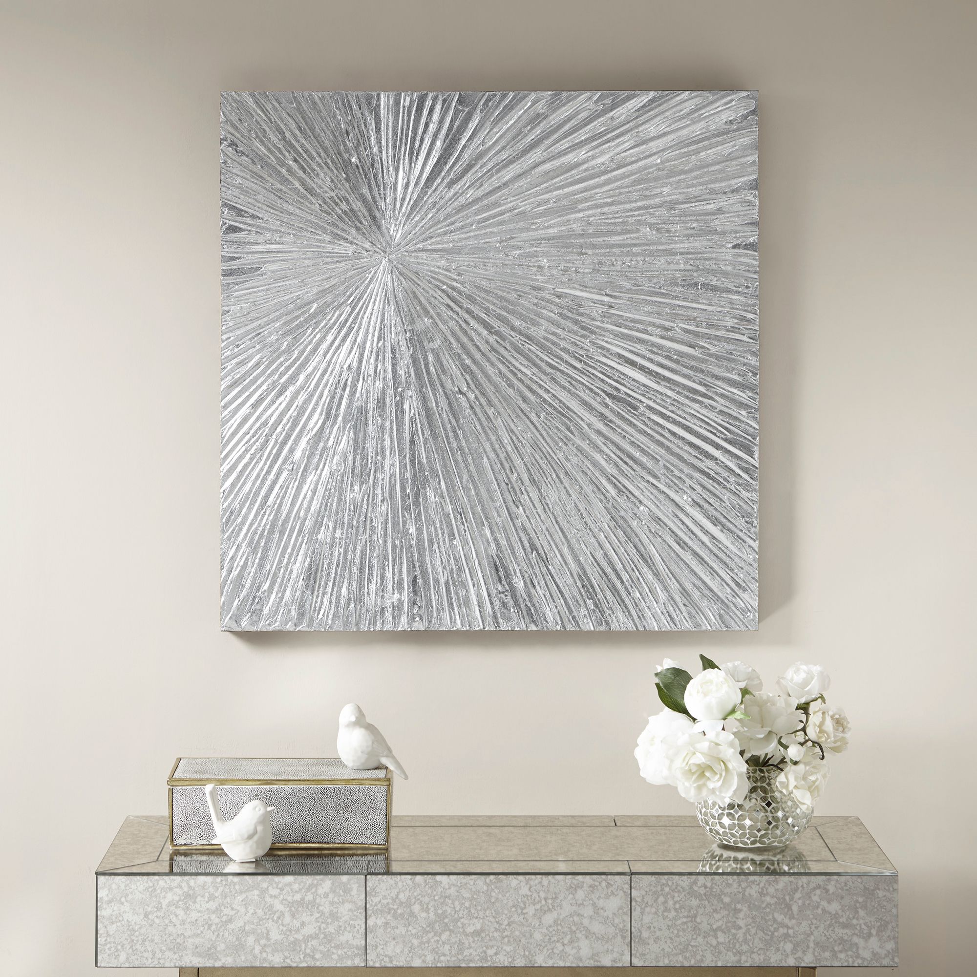 Signature Sunburst 30" Square Deco Box Wall Art 90Y84
