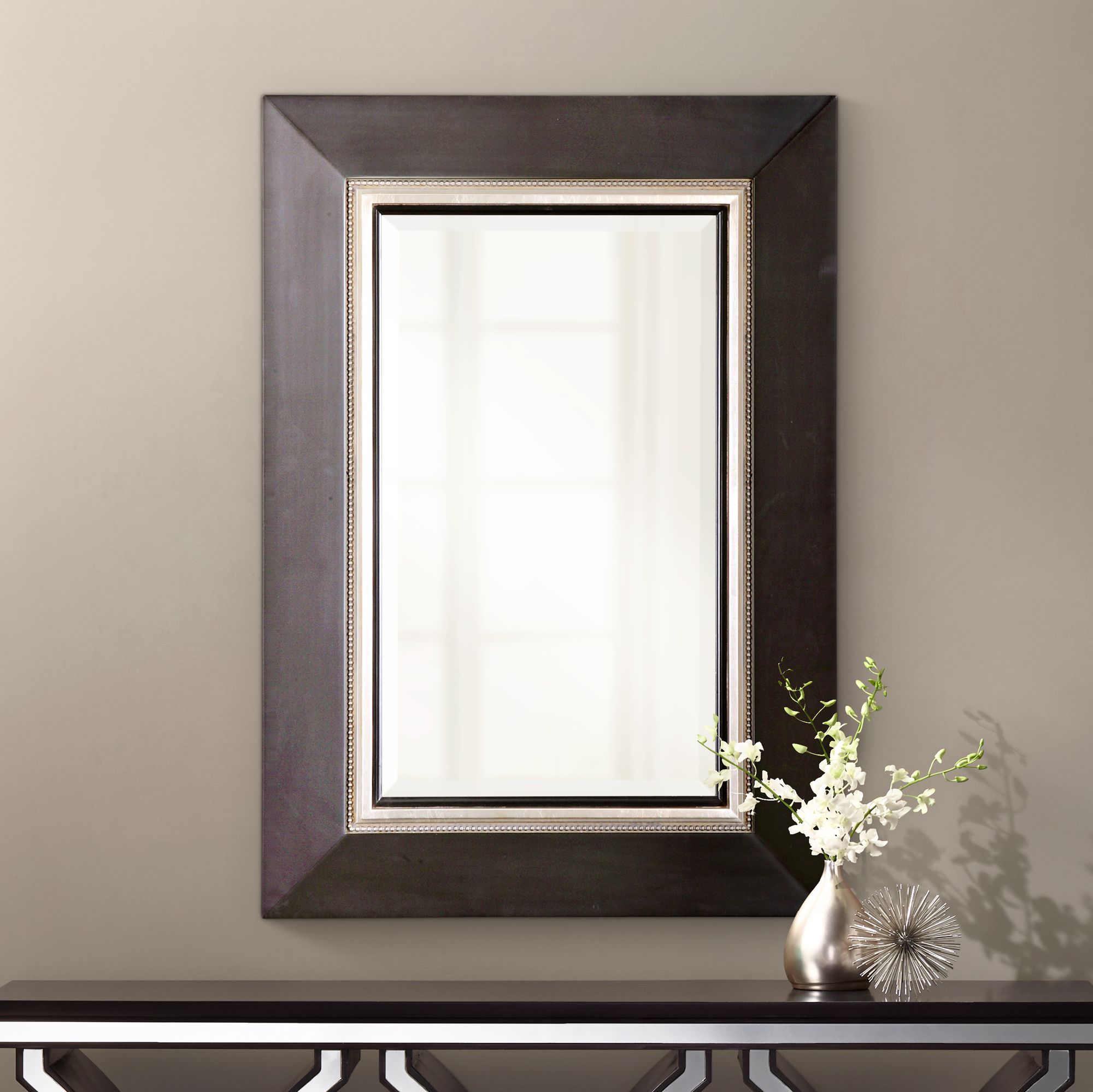 Uttermost Whitmore Matte Black 30" x 40" Vanity Wall Mirror