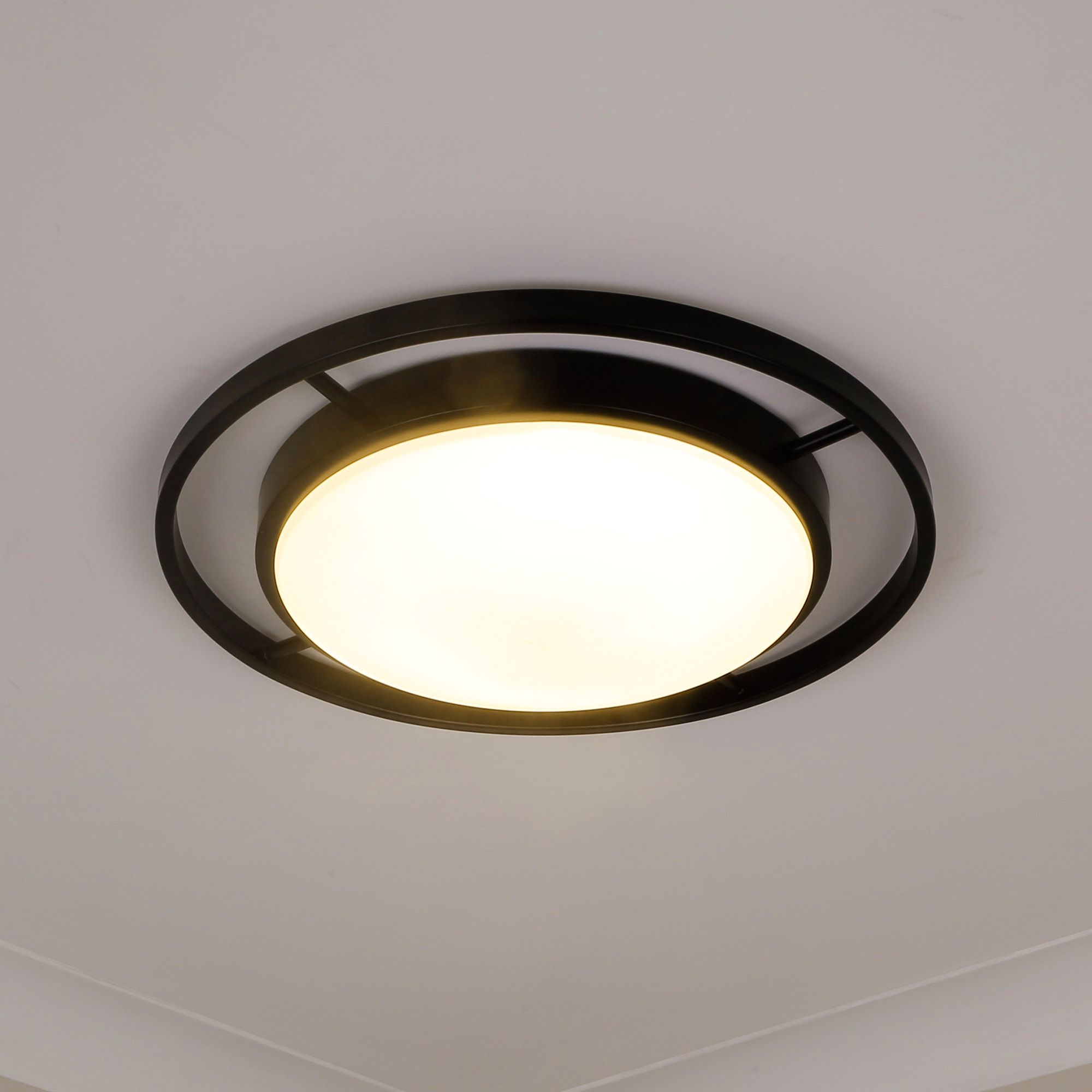 Astra 16 1/2" Wide Matte Black LED Ceiling Light