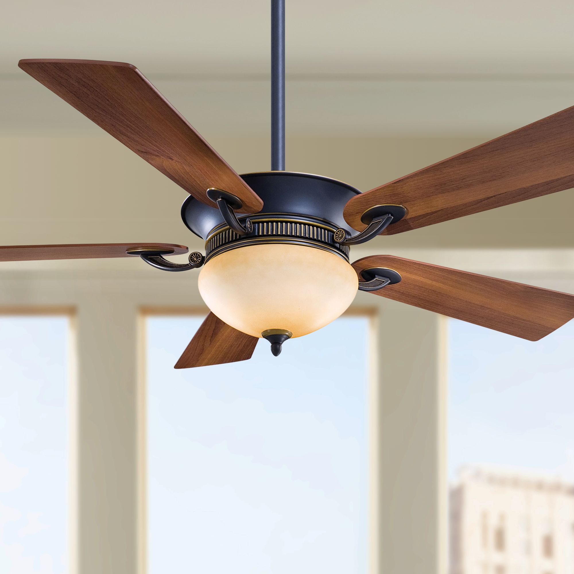 52" Minka Aire Delano Dark Restoration Bronze LED Ceiling Fan