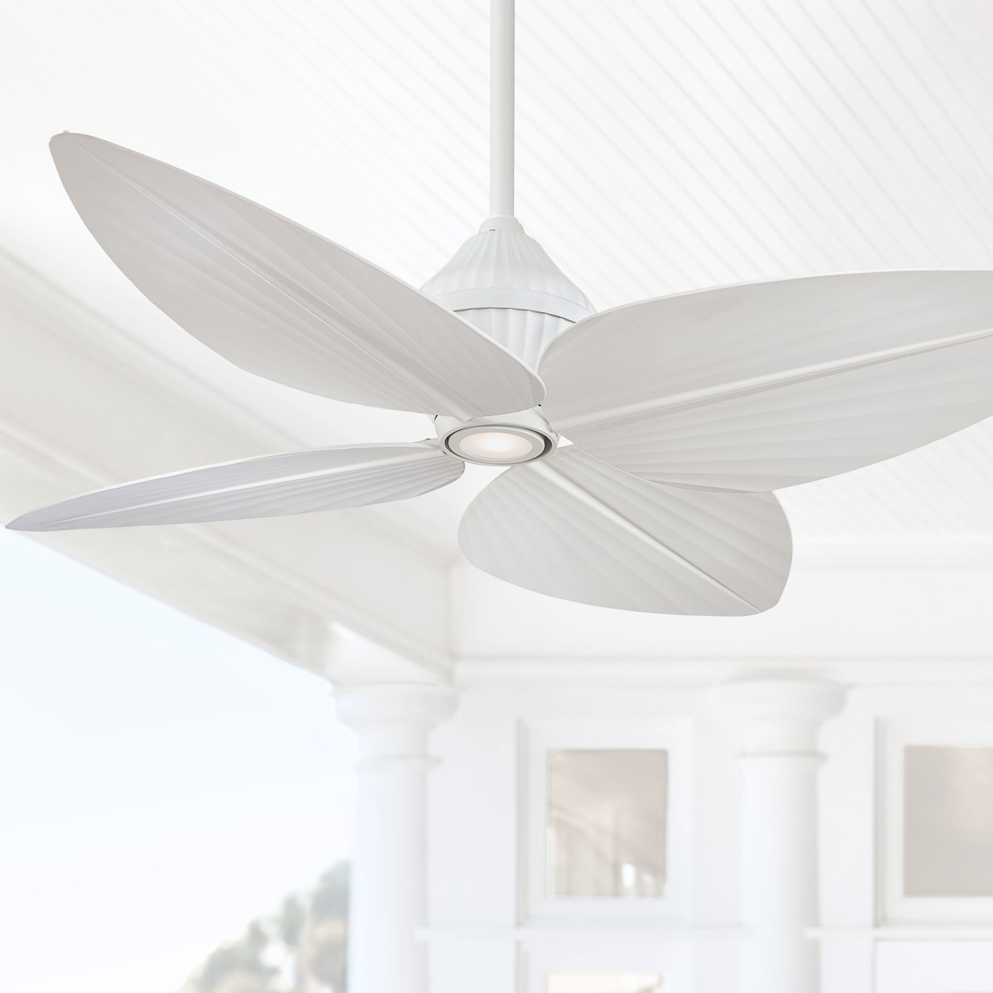 52" Minka Aire Gauguin Flat White Outdoor LED Ceiling Fan