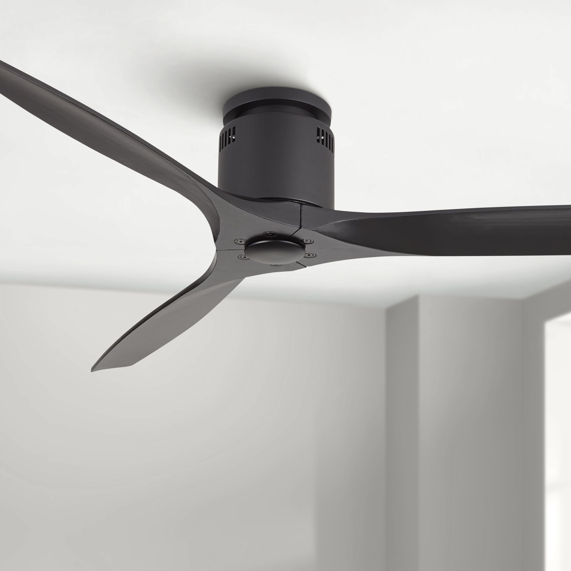 52" Windspun Matte Black - DC Hugger Ceiling Fan