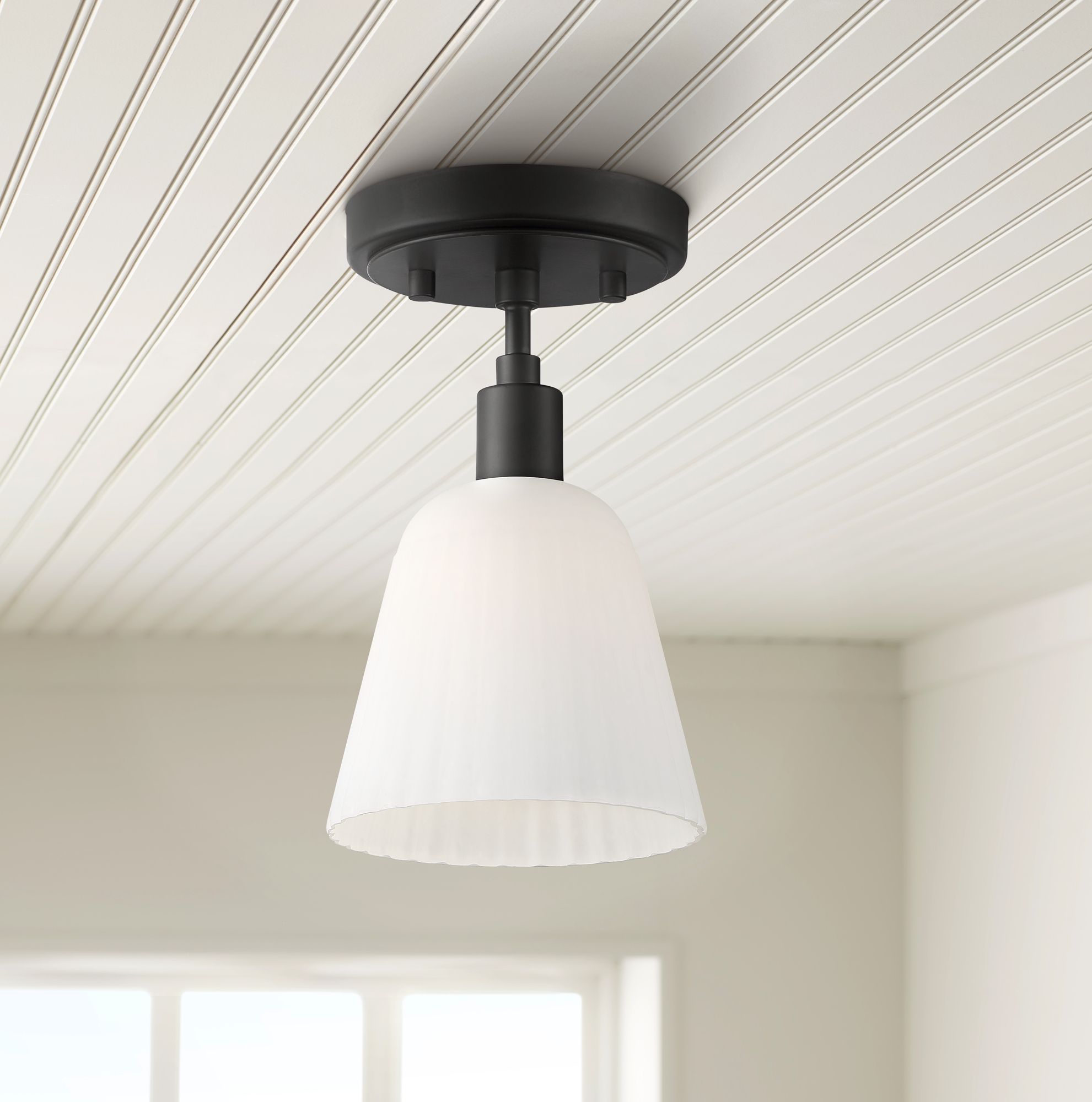 Possini Euro Pascal 9" High Dark Bronze Ceiling Light