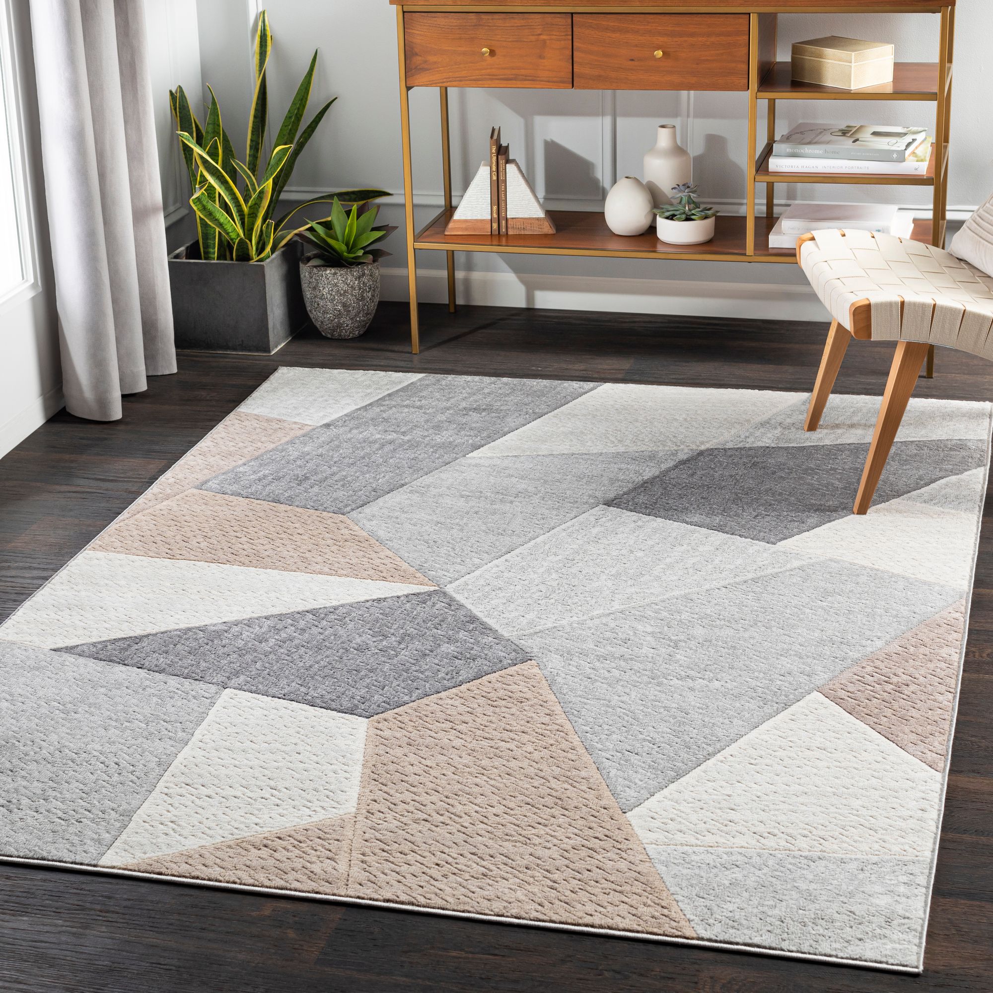 Surya Remy RMY-2319 Gray and Charcoal Area Rug