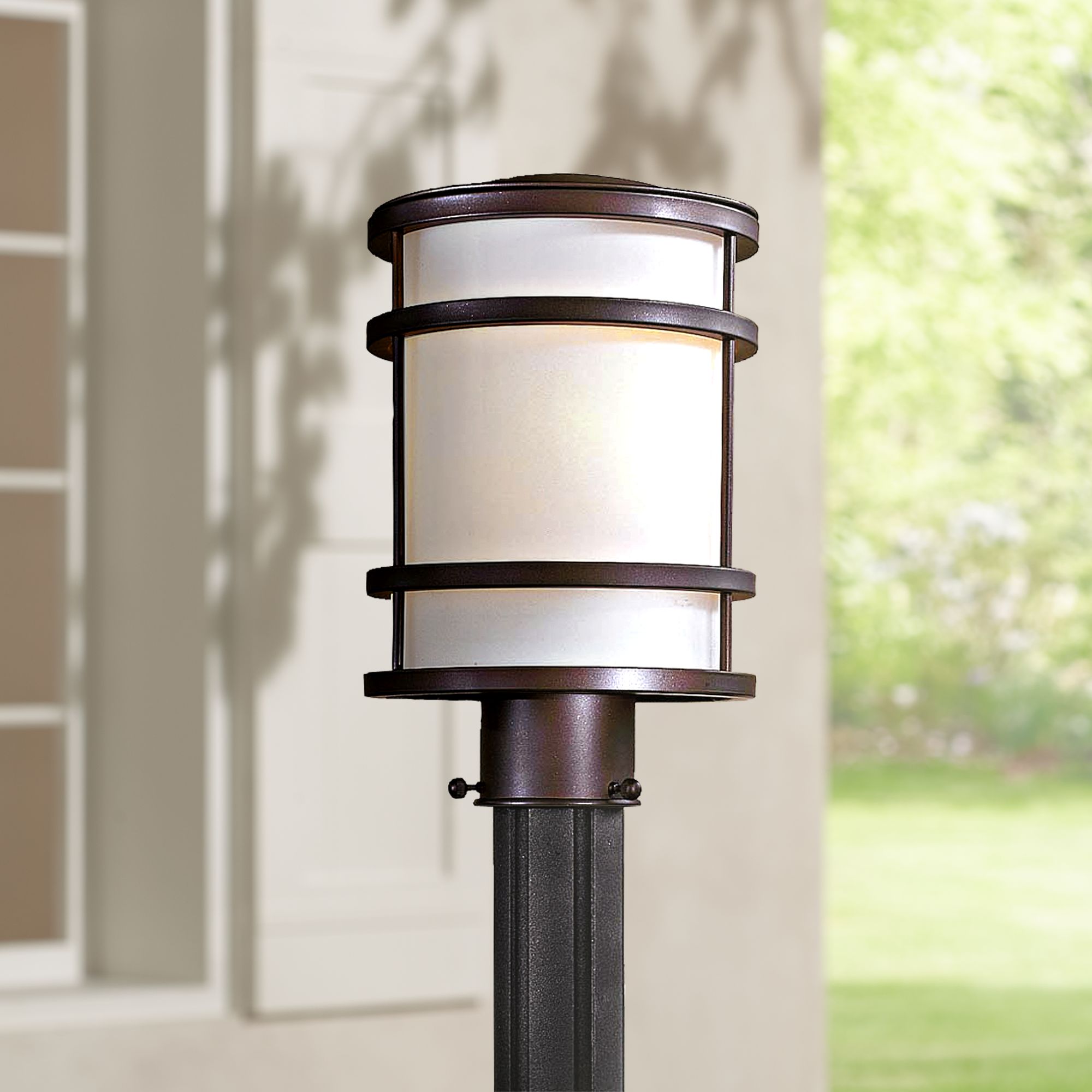 Bay View Collection 12 1/4" High Bronze Post Mount Light
