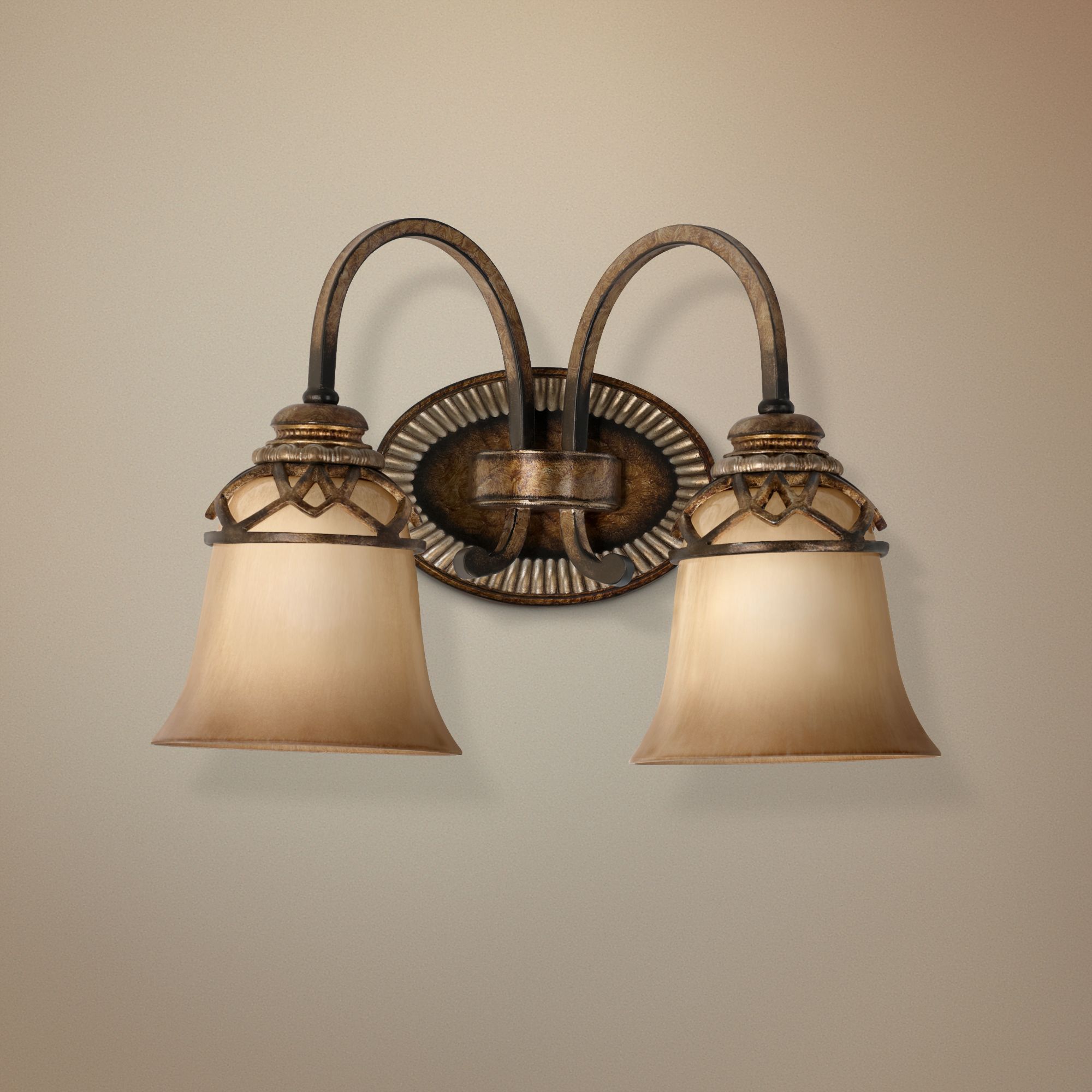 Aston Court Collection 14 1/2" Wide Bronze 2-Light Bath Light