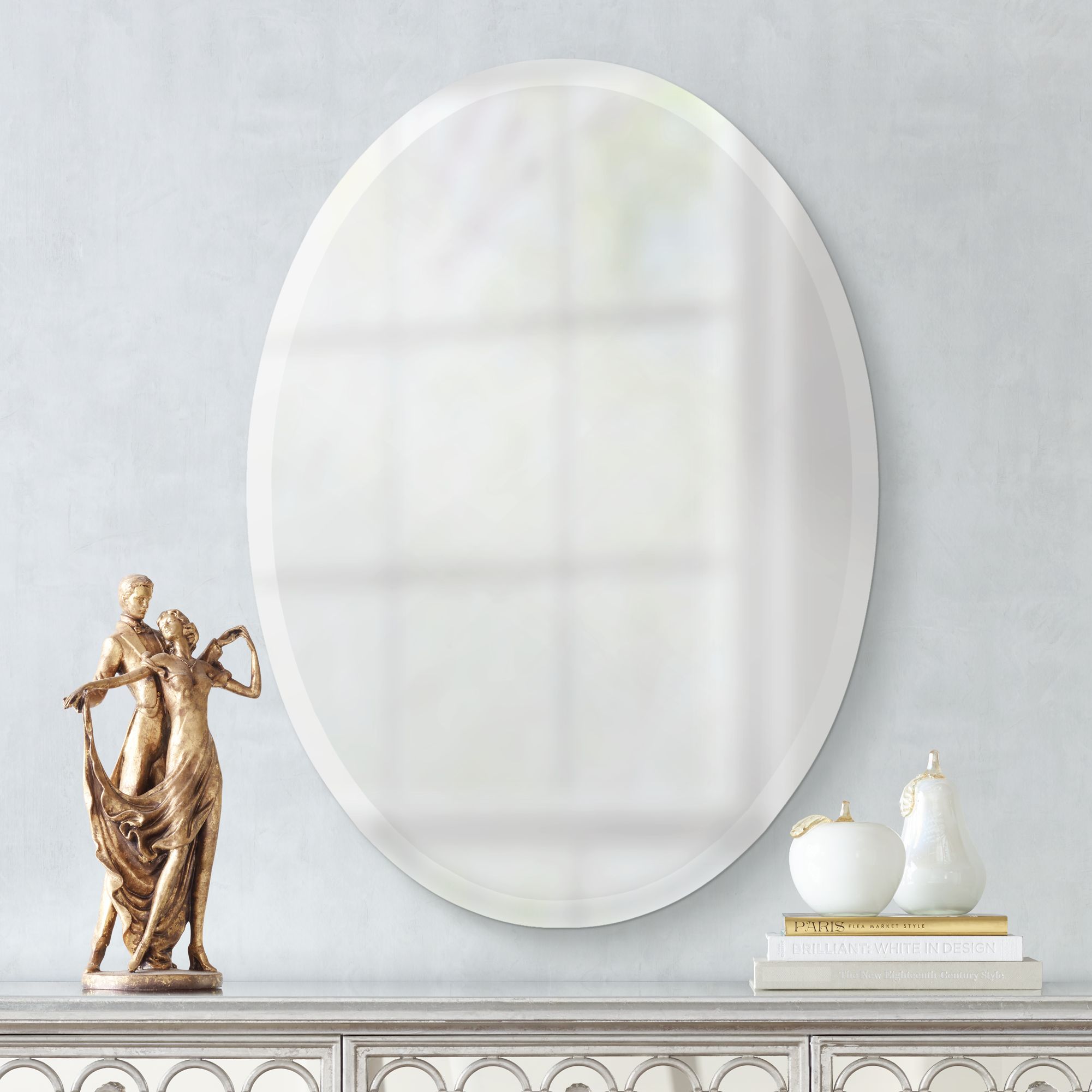 Oval Regency 36" High Beveled Wall Mirror 94993 Lamps Plus