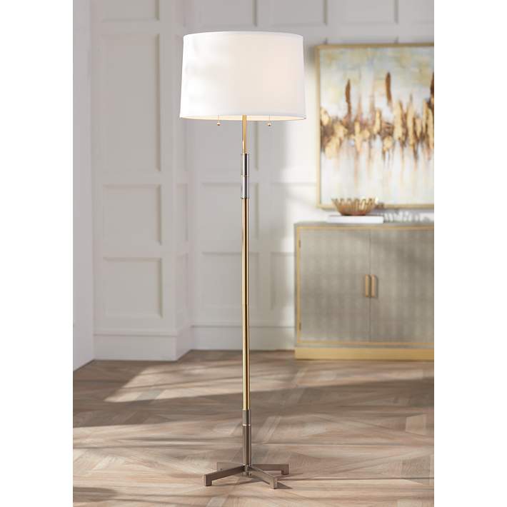 Possini Euro Keswick Warm Gold And, Lamps Plus Possini Floor Lamp