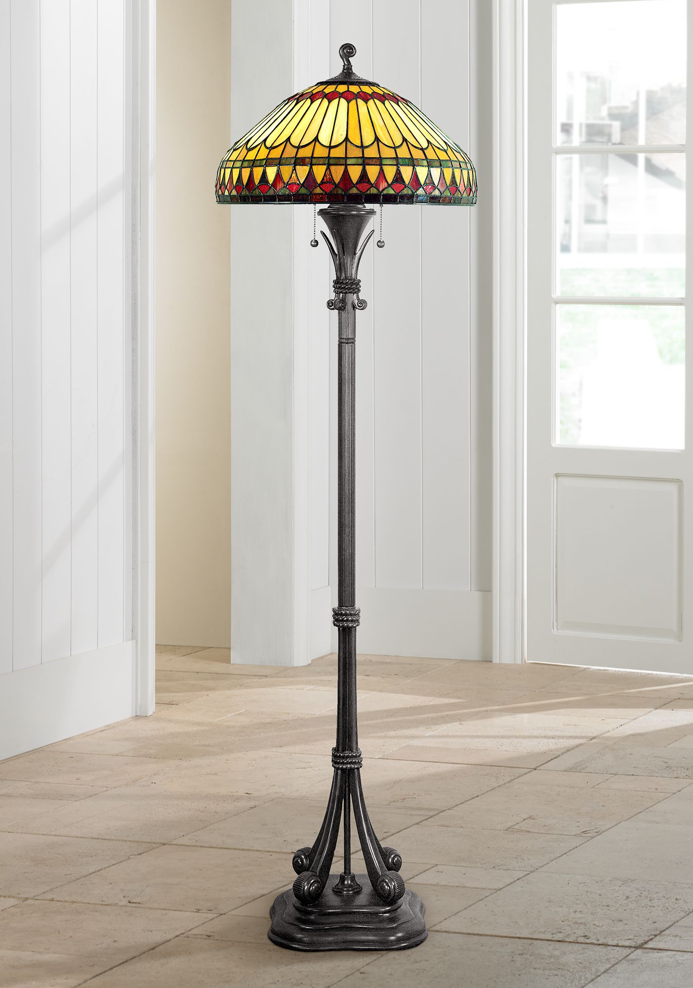 Quoizel Tiffany-Style Floor Lamp with 