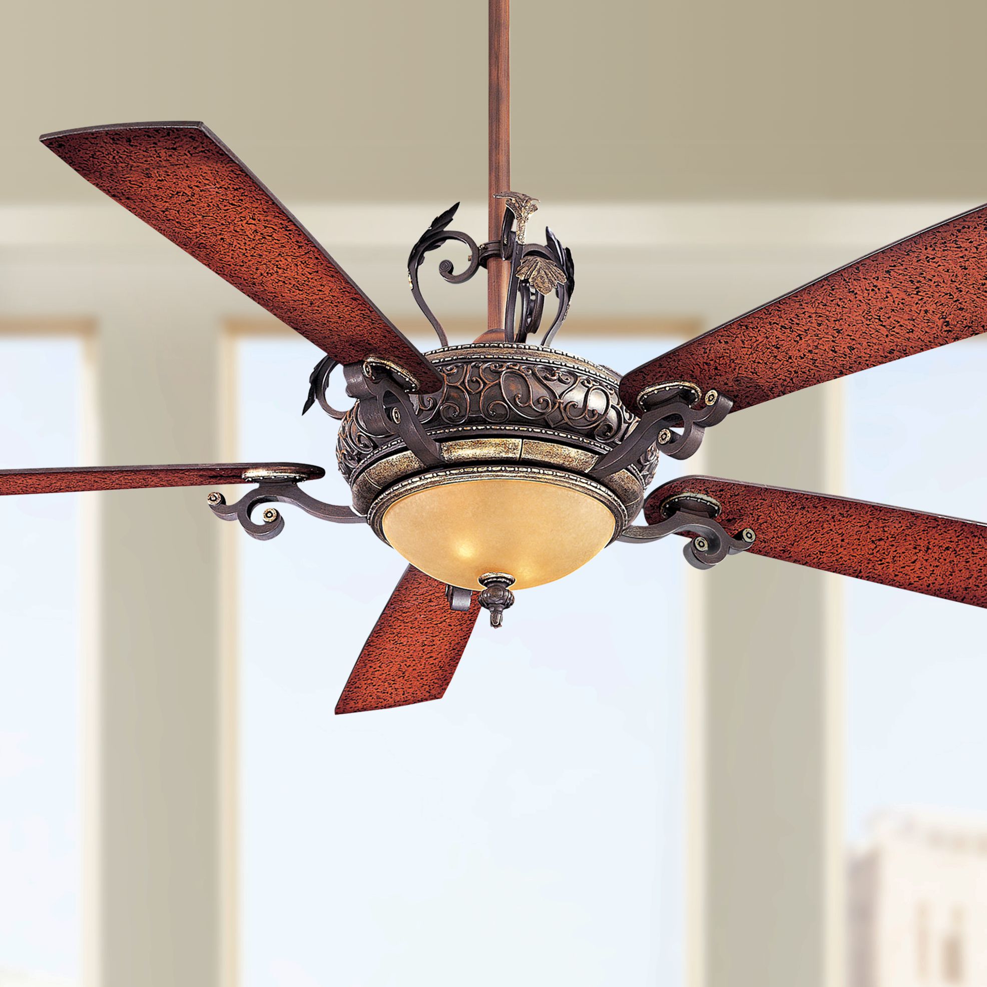 56" Minka Aire Napoli Sterling Walnut LED Ceiling Fan