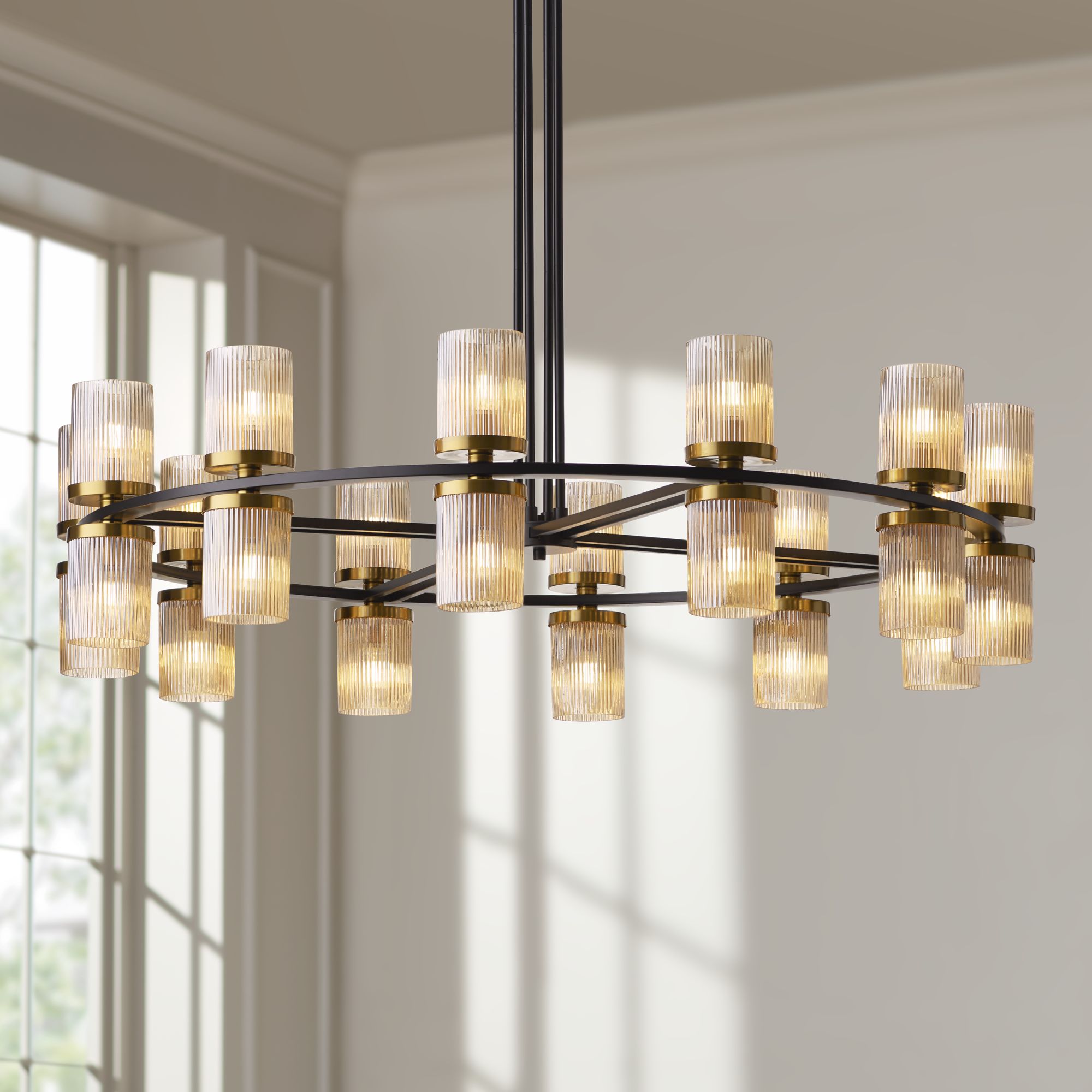 Stiffel Palais 48" Wide Champagne Glass 24-Light Chandelier