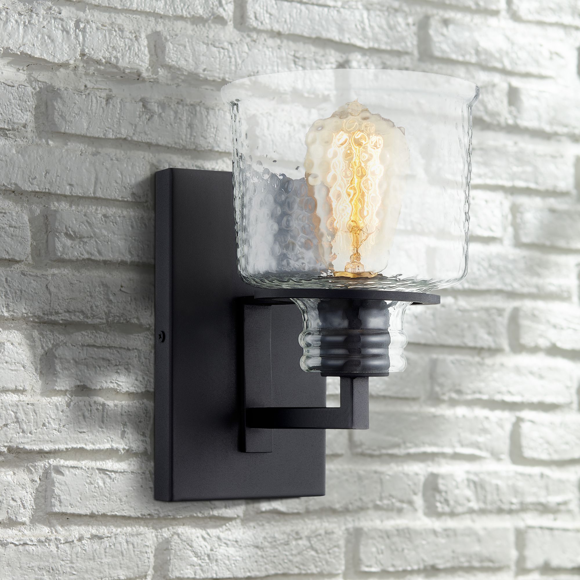 Quoizel Holden 9 1/4" High Earth Black Wall Sconce