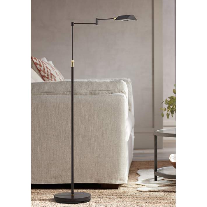 Zema Bronze Adjustable Pharmacy Swing Arm Modern LED Floor Lamp - #96J26 |  Lamps Plus