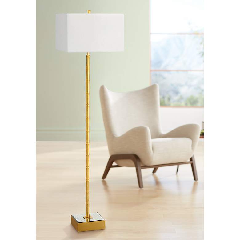 Image 1 Regina Andrew Design Sarina Gold Leaf Floor Lamp
