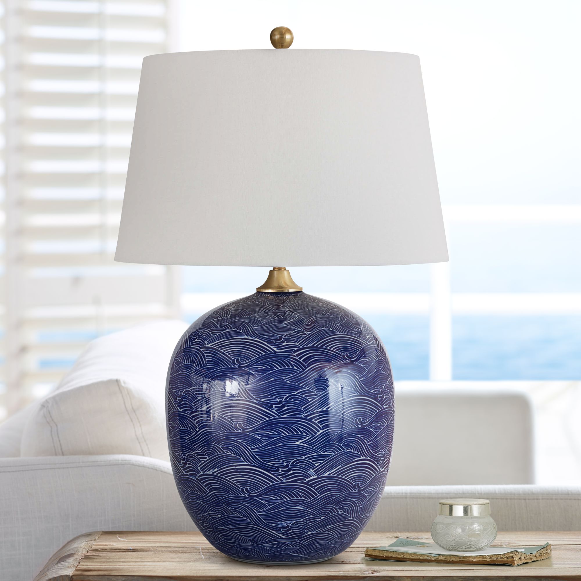 Regina Andrew Design Harbor Blue Ceramic Table Lamp