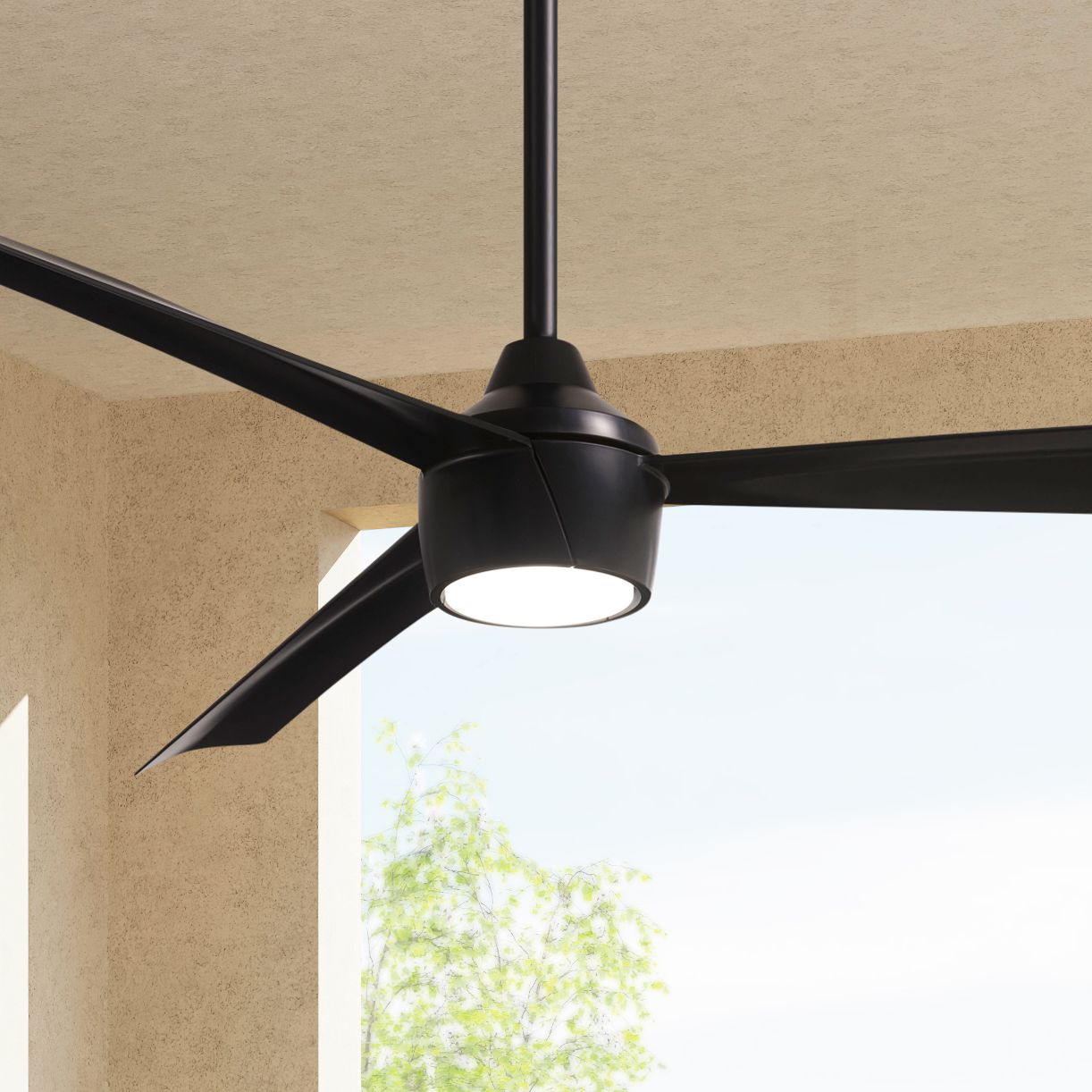 56" Minka Aire Skinnie Coal LED Ceiling Fan