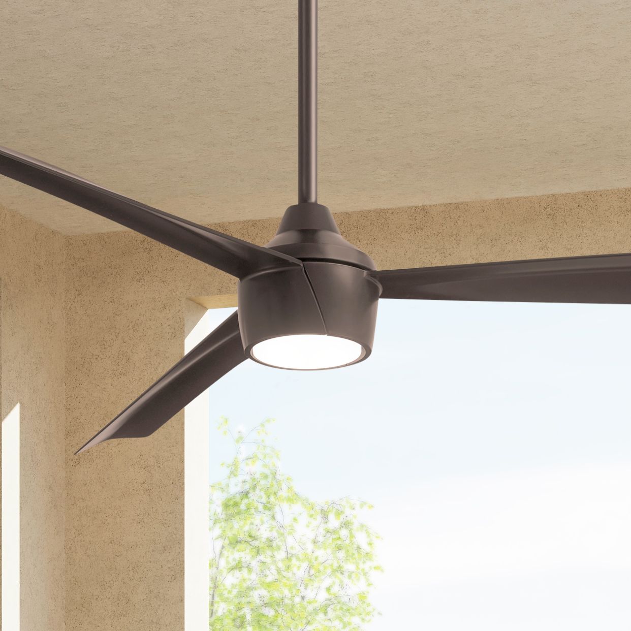 56" Minka Aire Skinnie Bronze LED Ceiling Fan