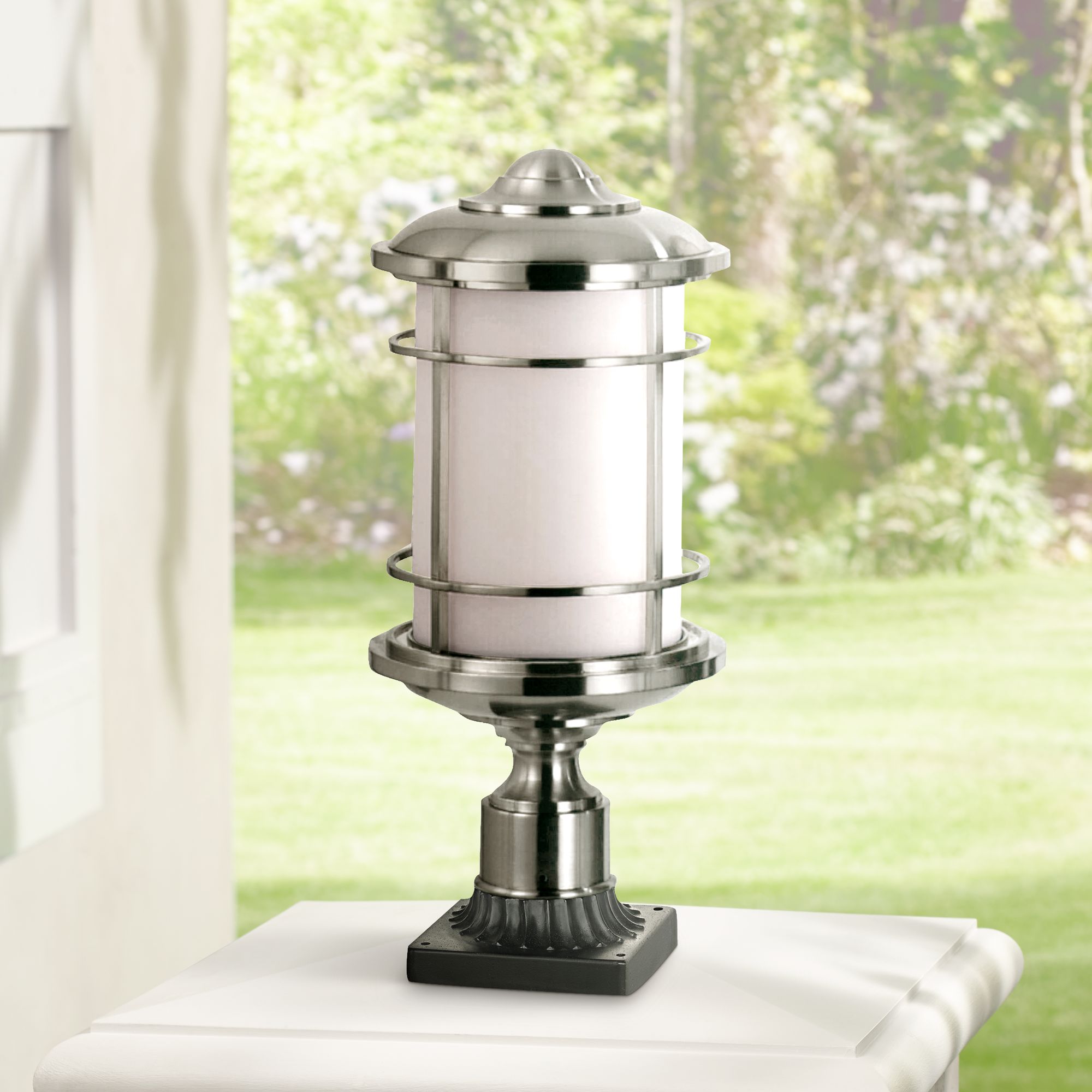 Feiss Lighthouse Collection 18"H  Steel Outdoor Post Mount