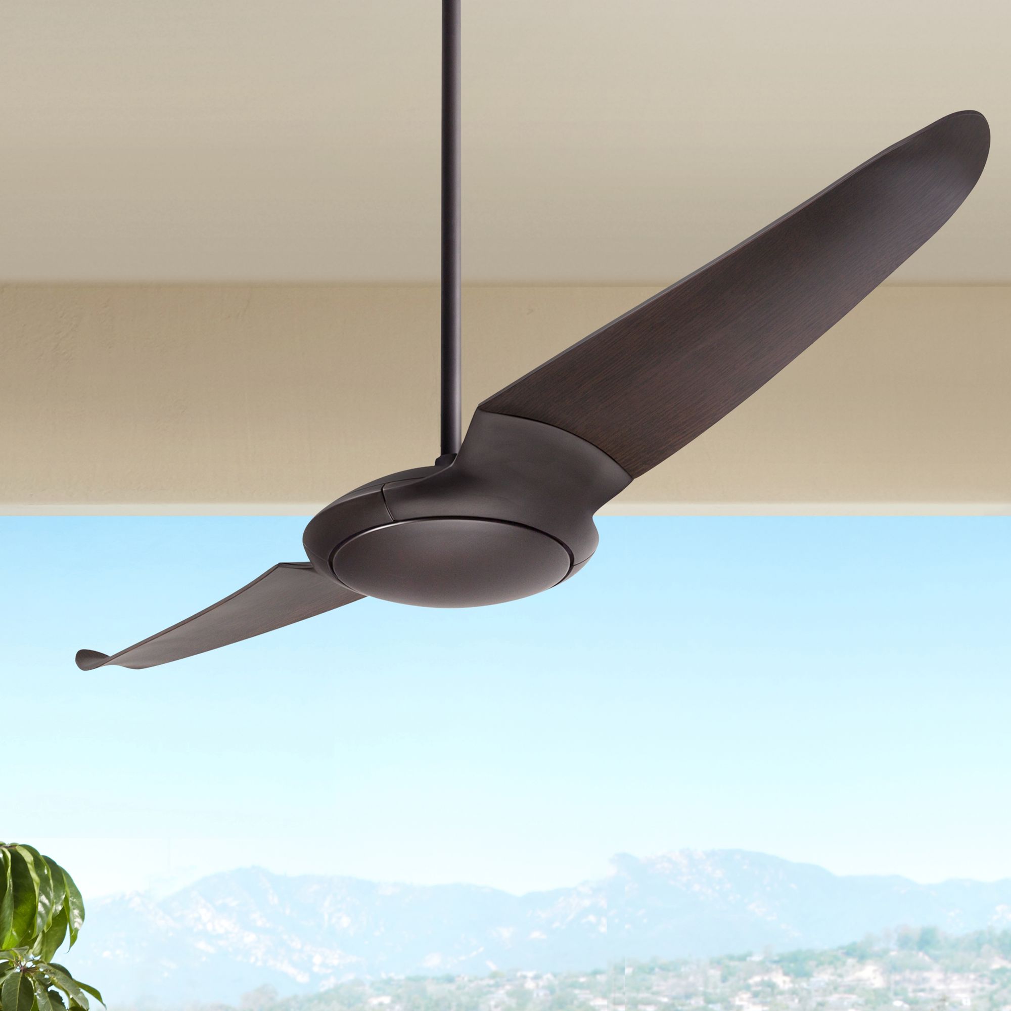 56" Modern Fan IC/Air2 DC Dark Bronze and Ebony Ceiling