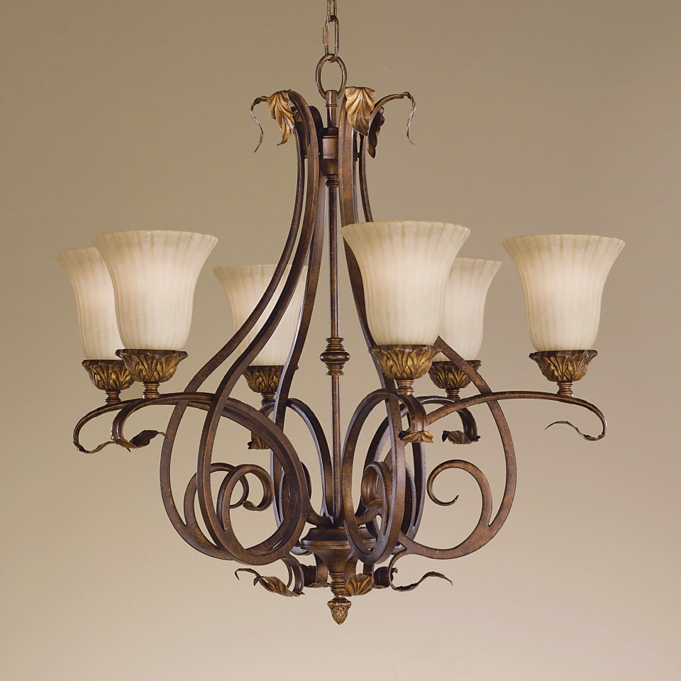 Sonoma Valley Collection Six Light Iron Chandelier   #99540