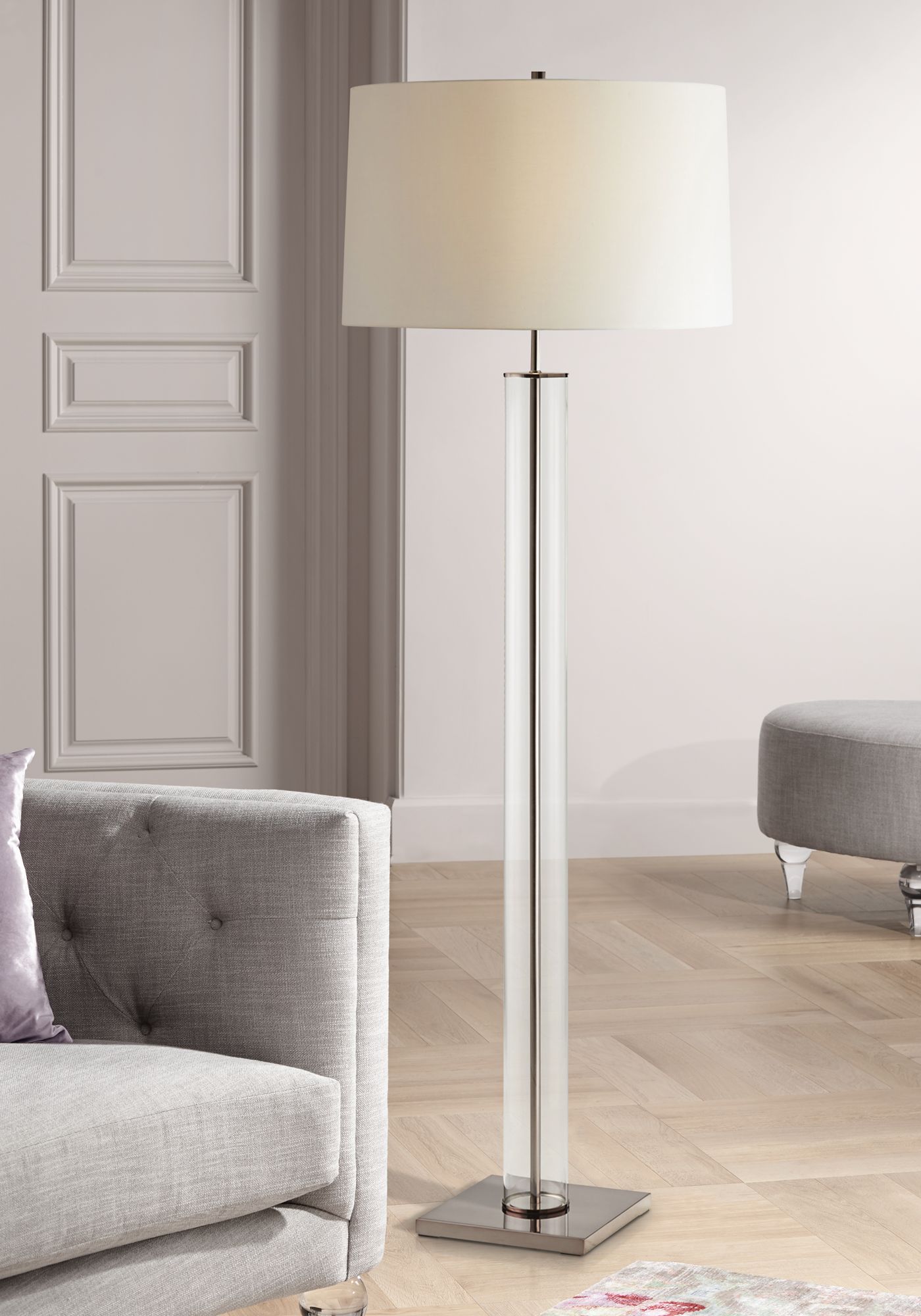 Arteriors Home Norman Clear Glass Cylinder Floor Lamp 99A87 Lamps Plus