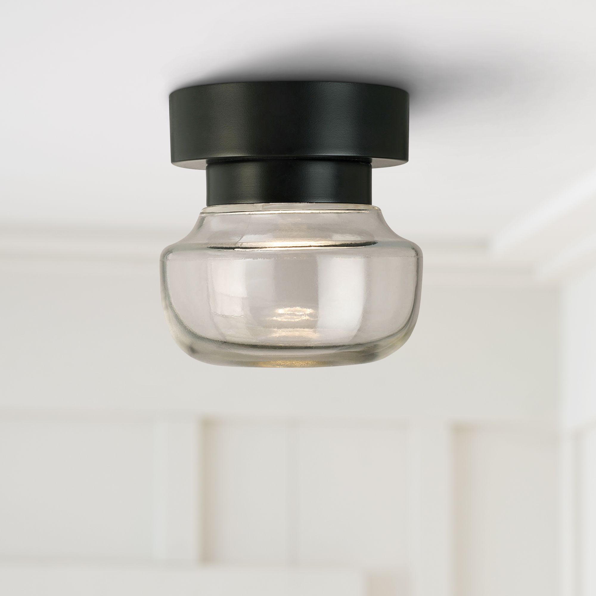 Eglo Belby 5 1/2" Wide Black LED Ceiling Light