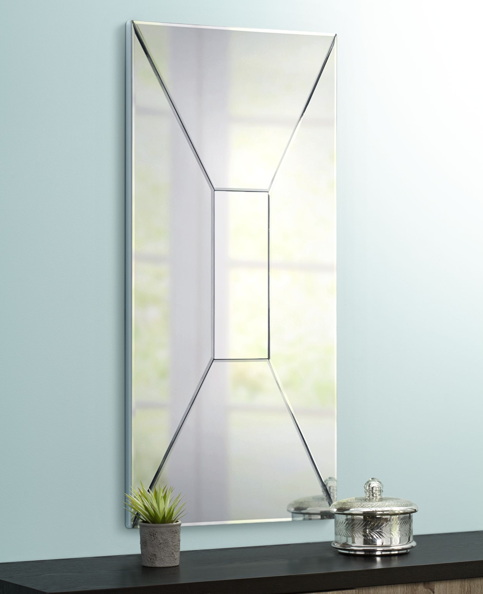 Uttermost Vilaine Mirror-Framed 20" x 45" Wall Mirror